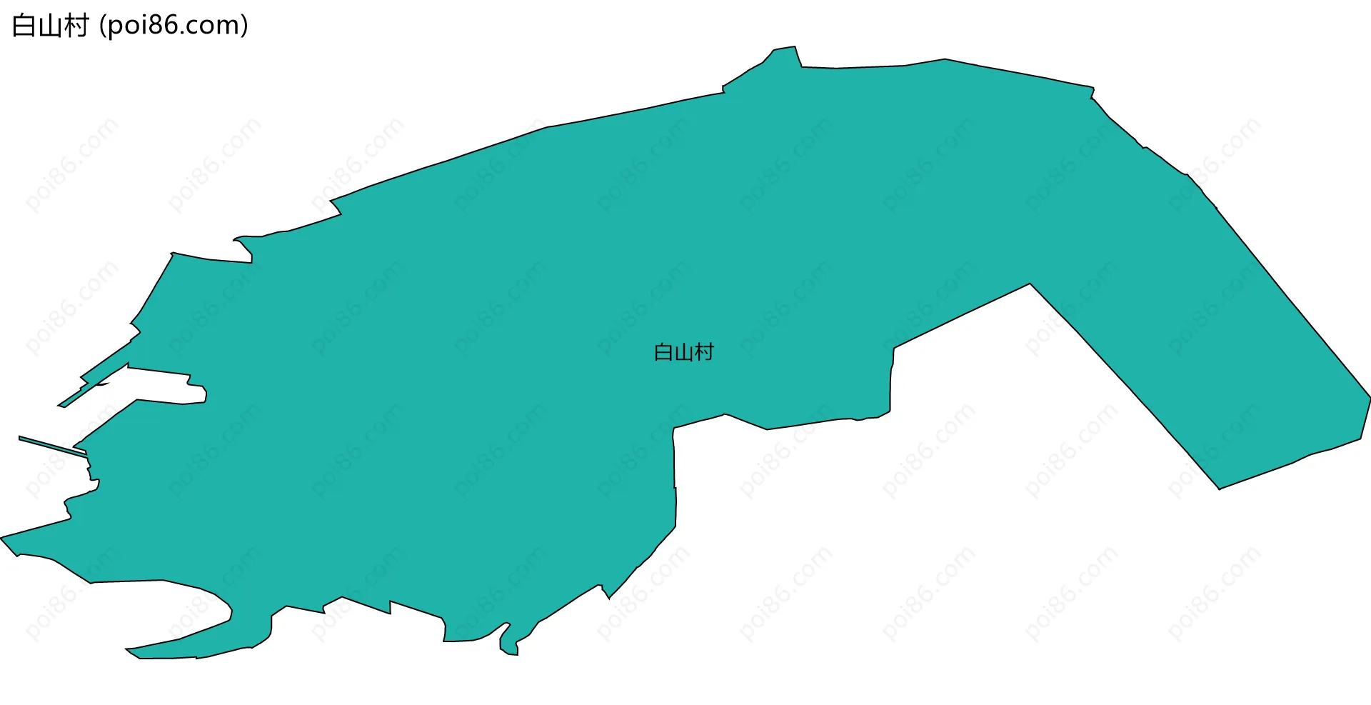 白山村边界地图
