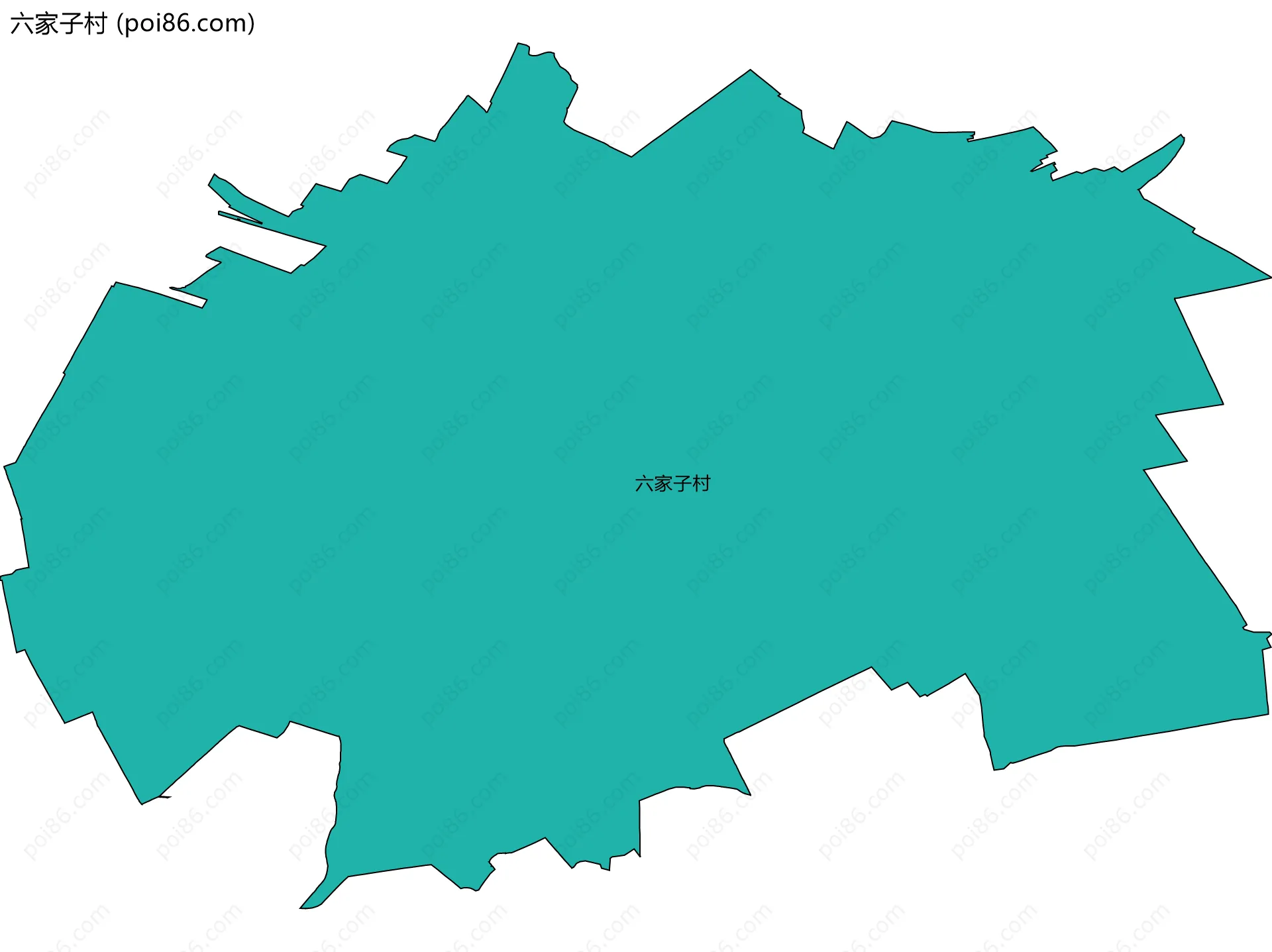 六家子村边界地图
