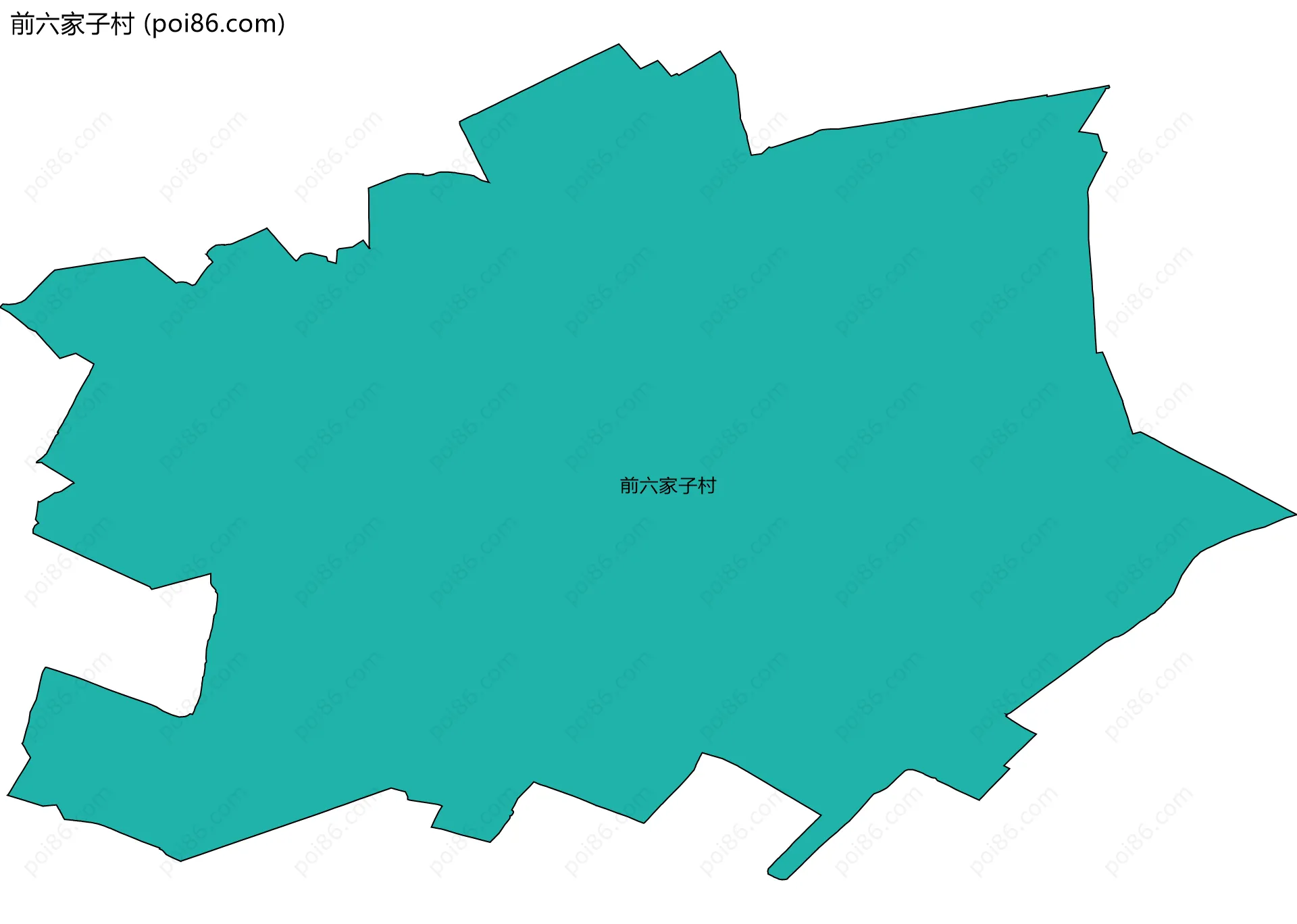 前六家子村边界地图