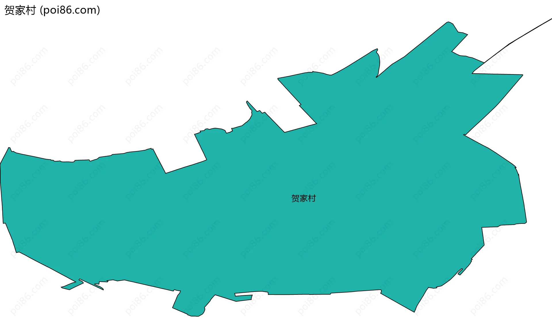 贺家村边界地图