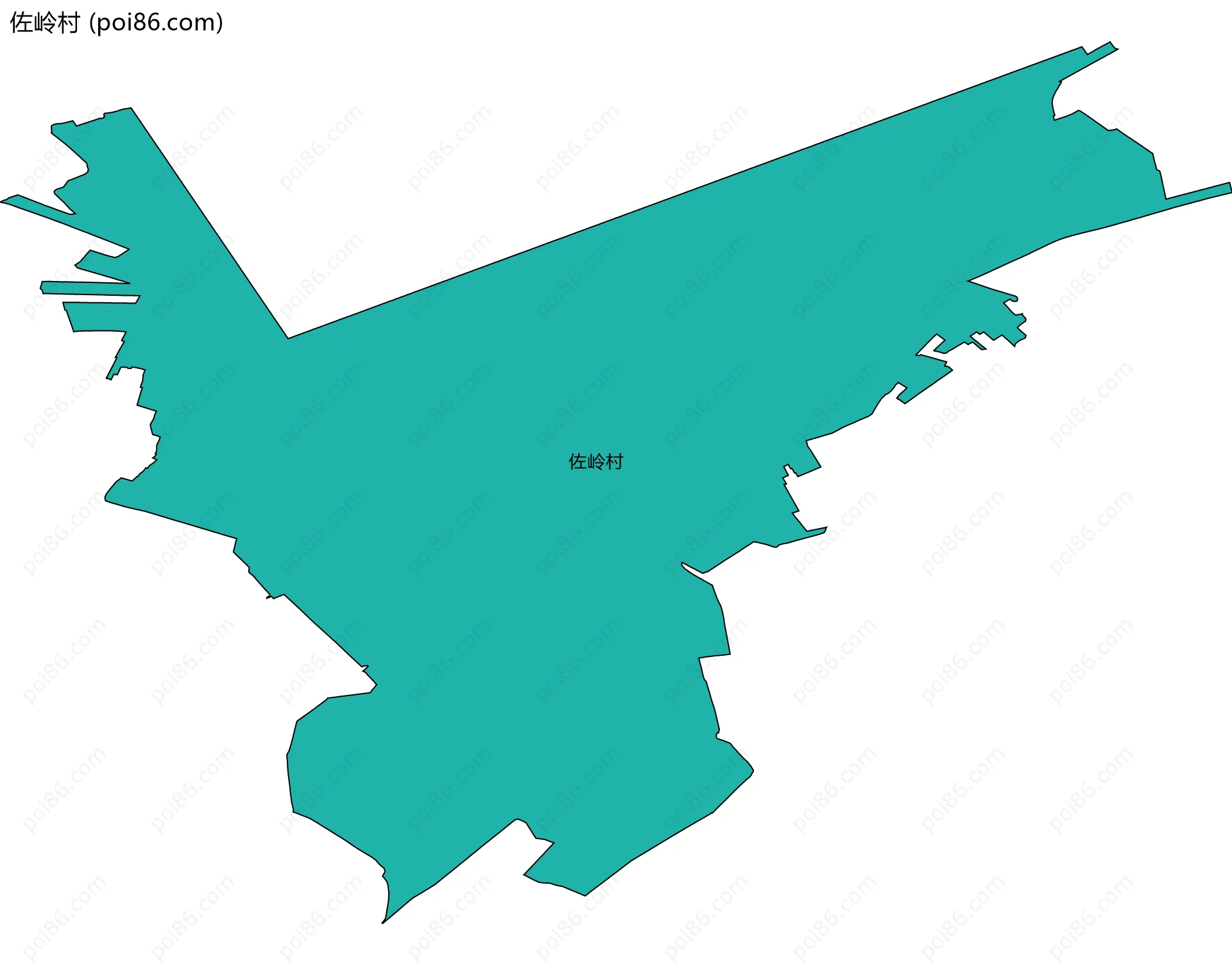 佐岭村边界地图
