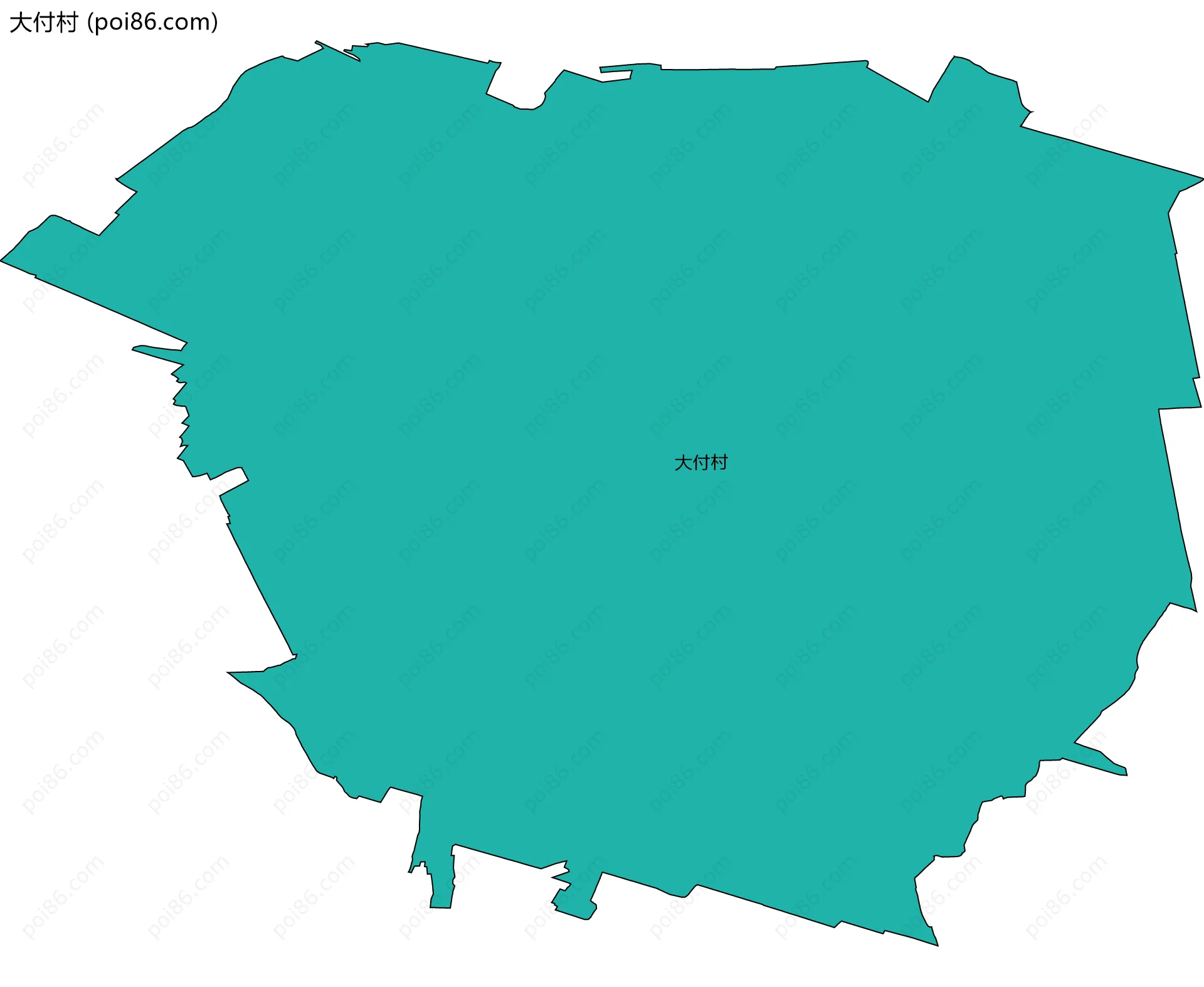 大付村边界地图