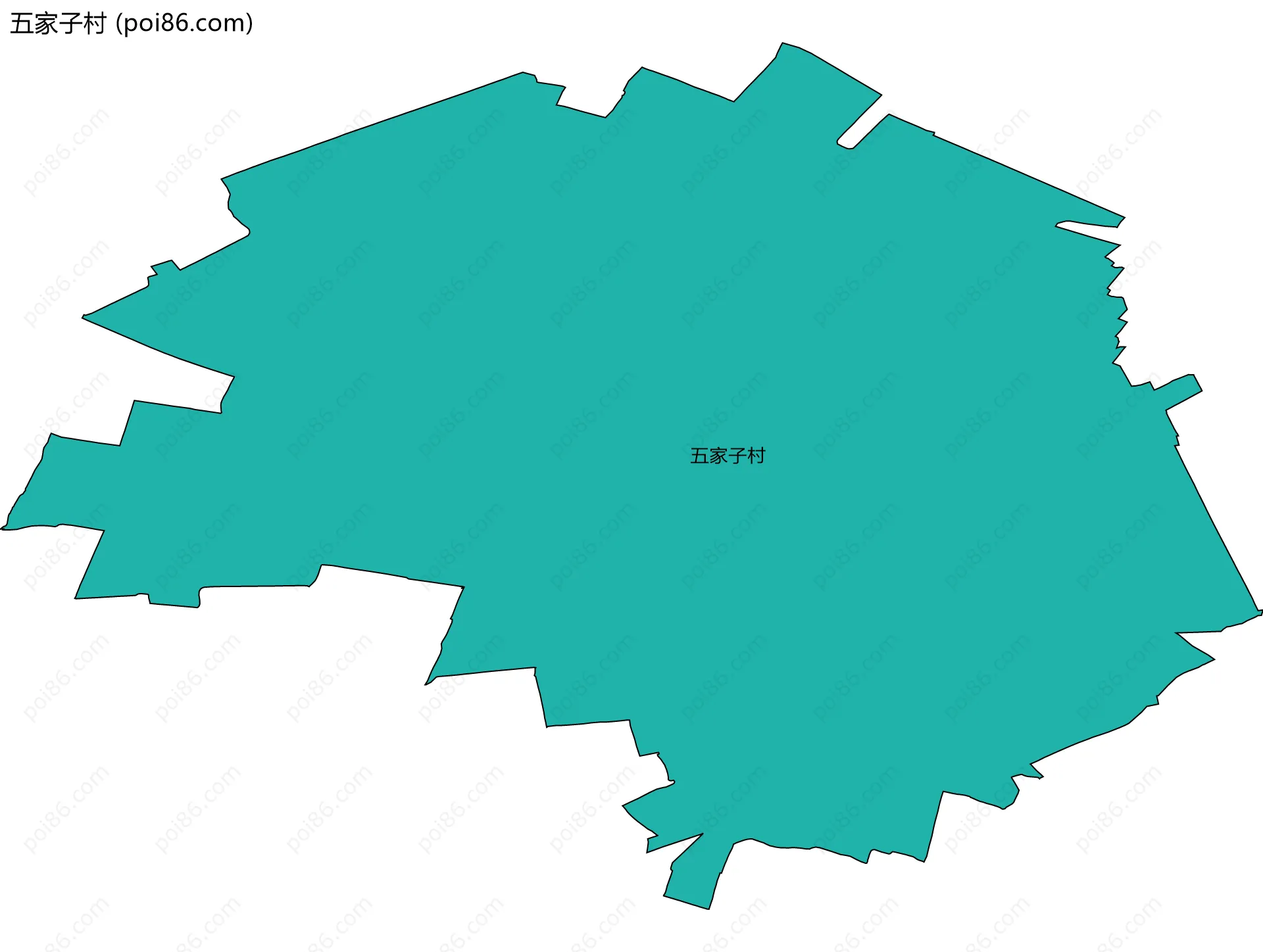 五家子村边界地图
