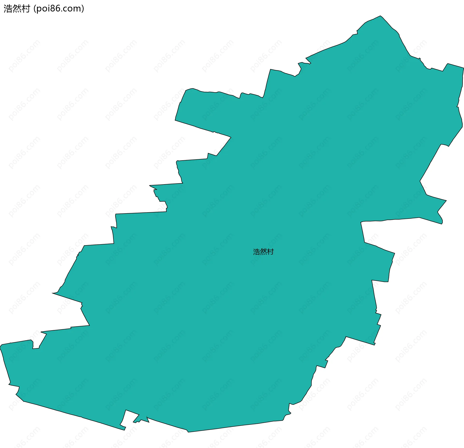 浩然村边界地图