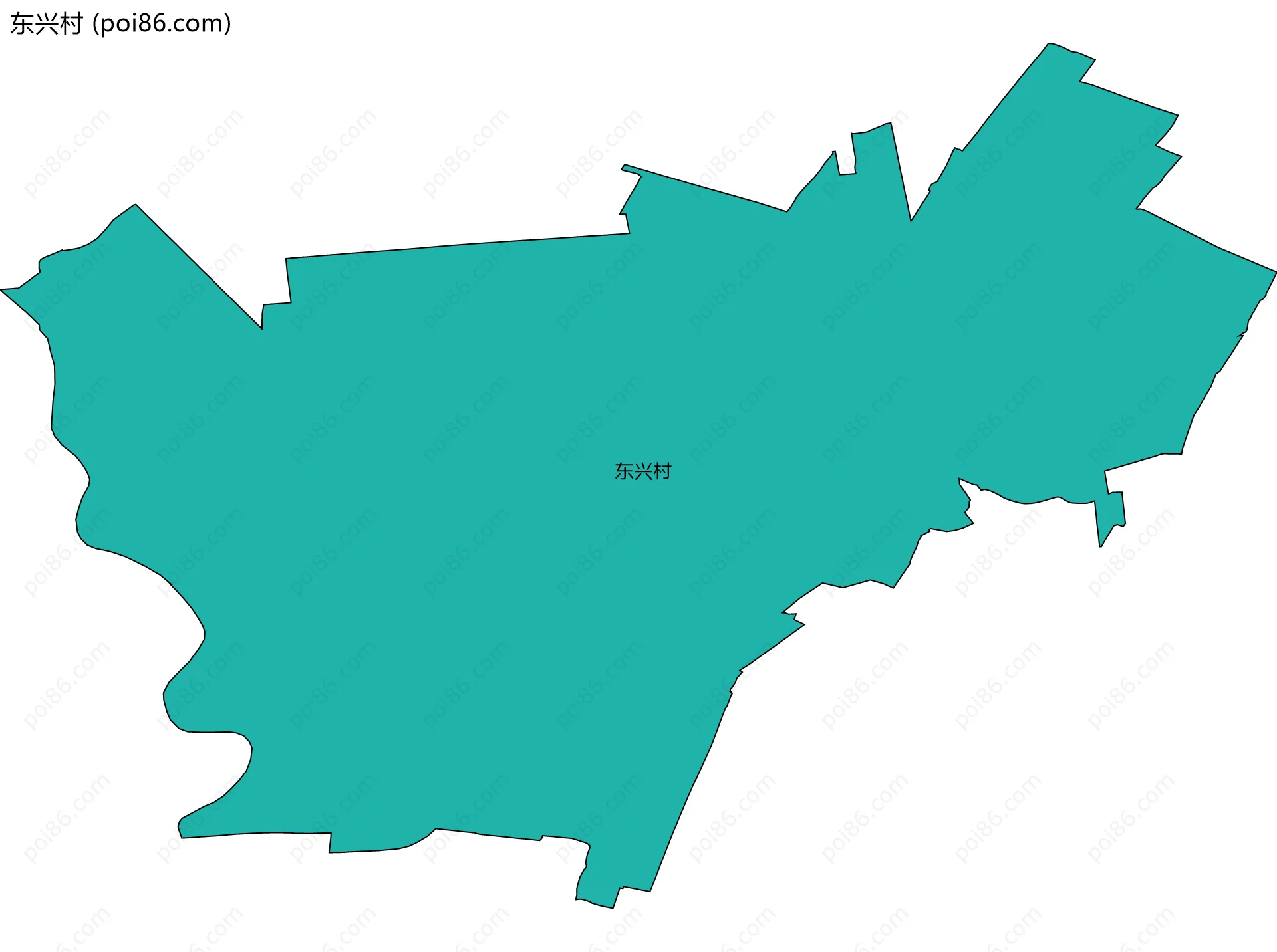 东兴村边界地图