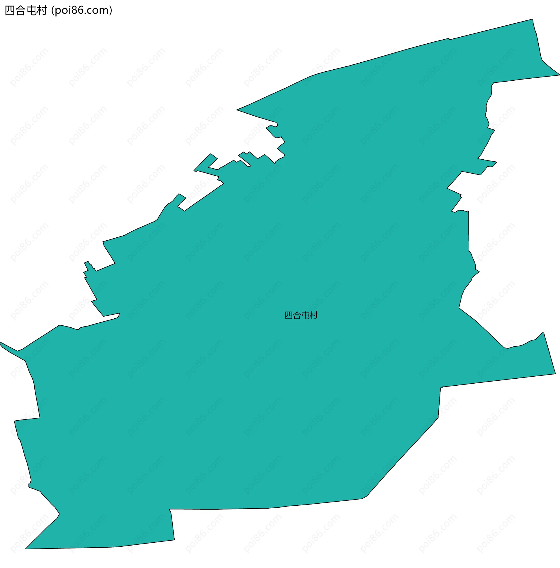 四合屯村边界地图