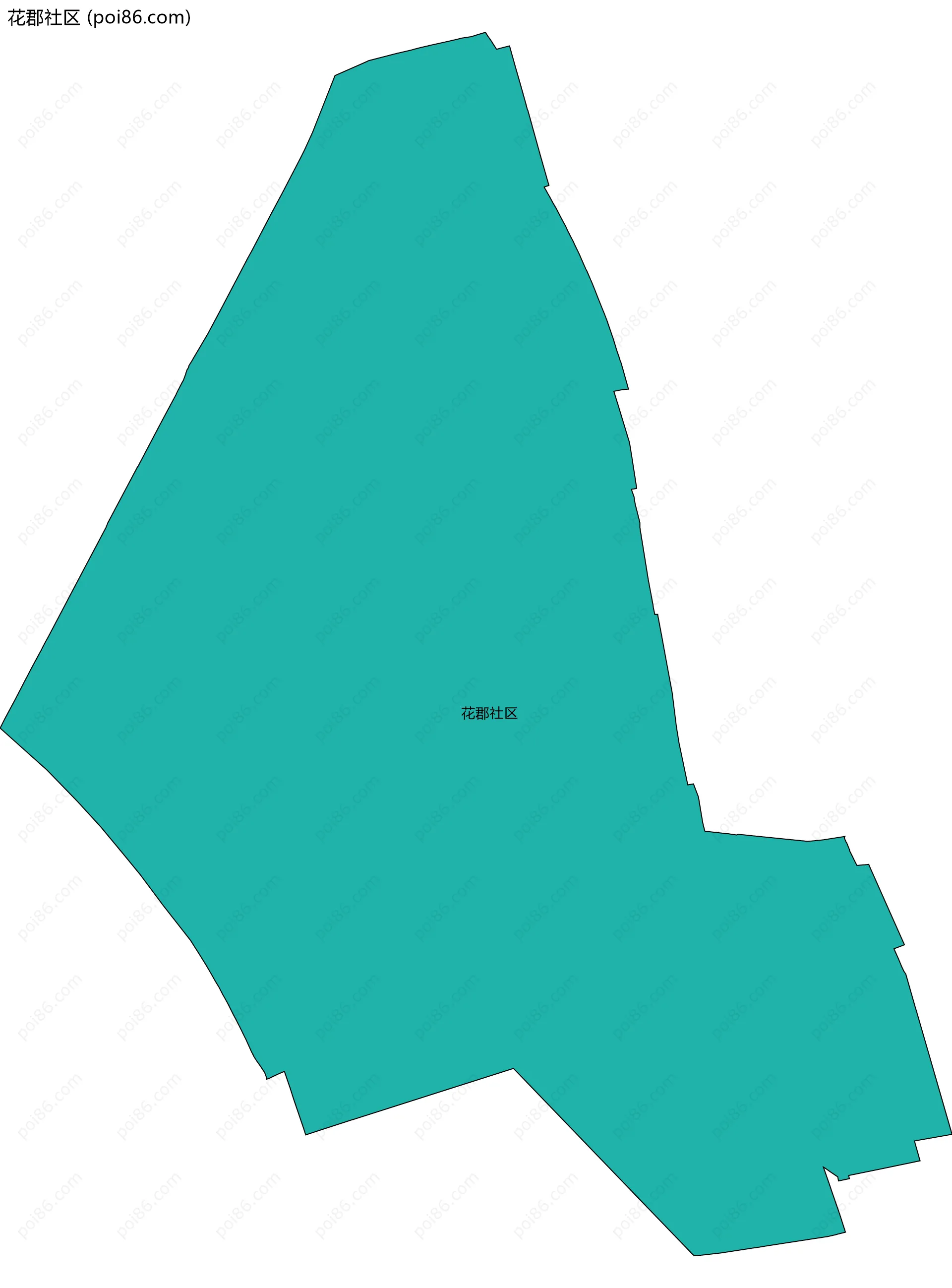 花郡社区边界地图