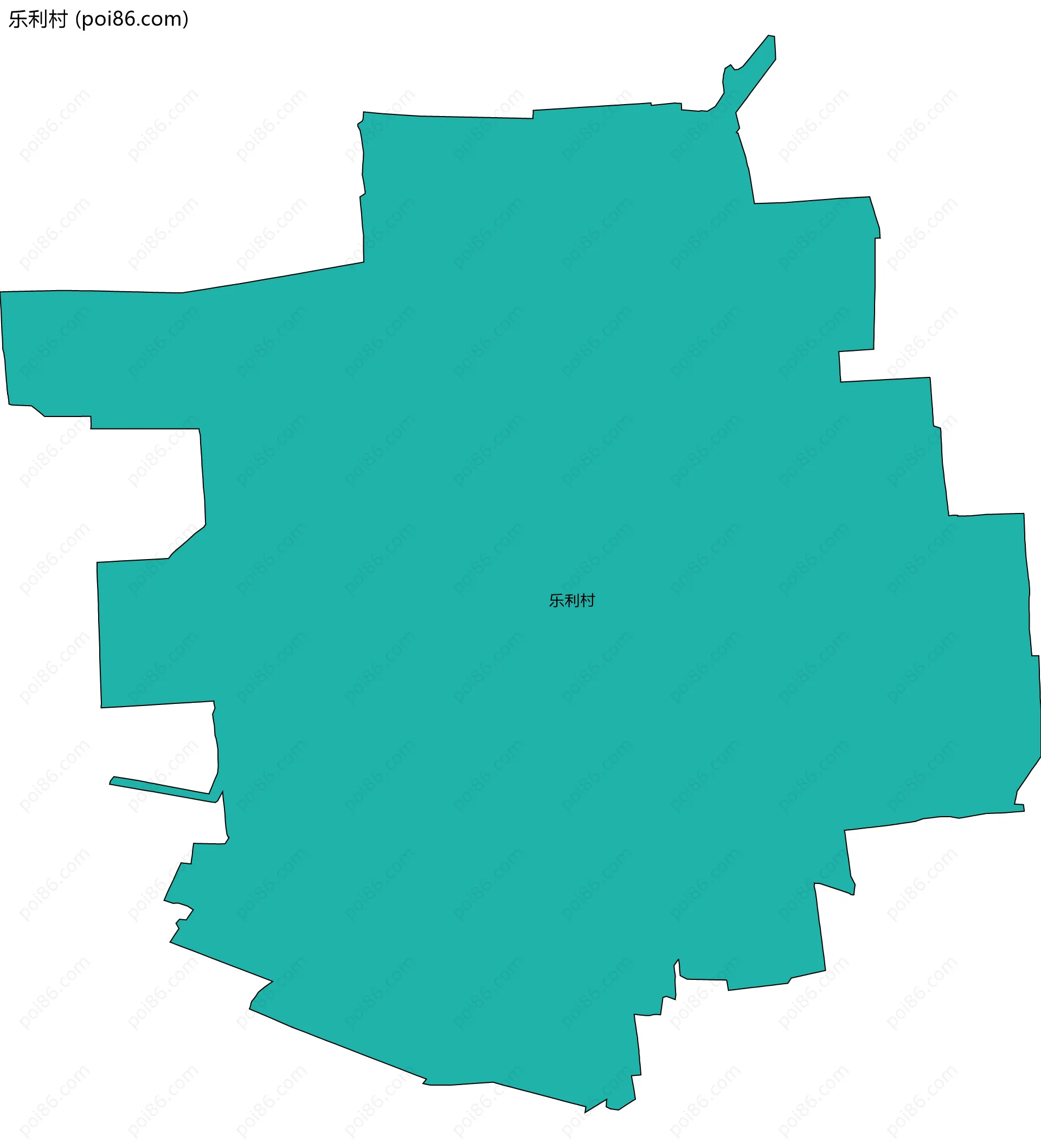 乐利村边界地图