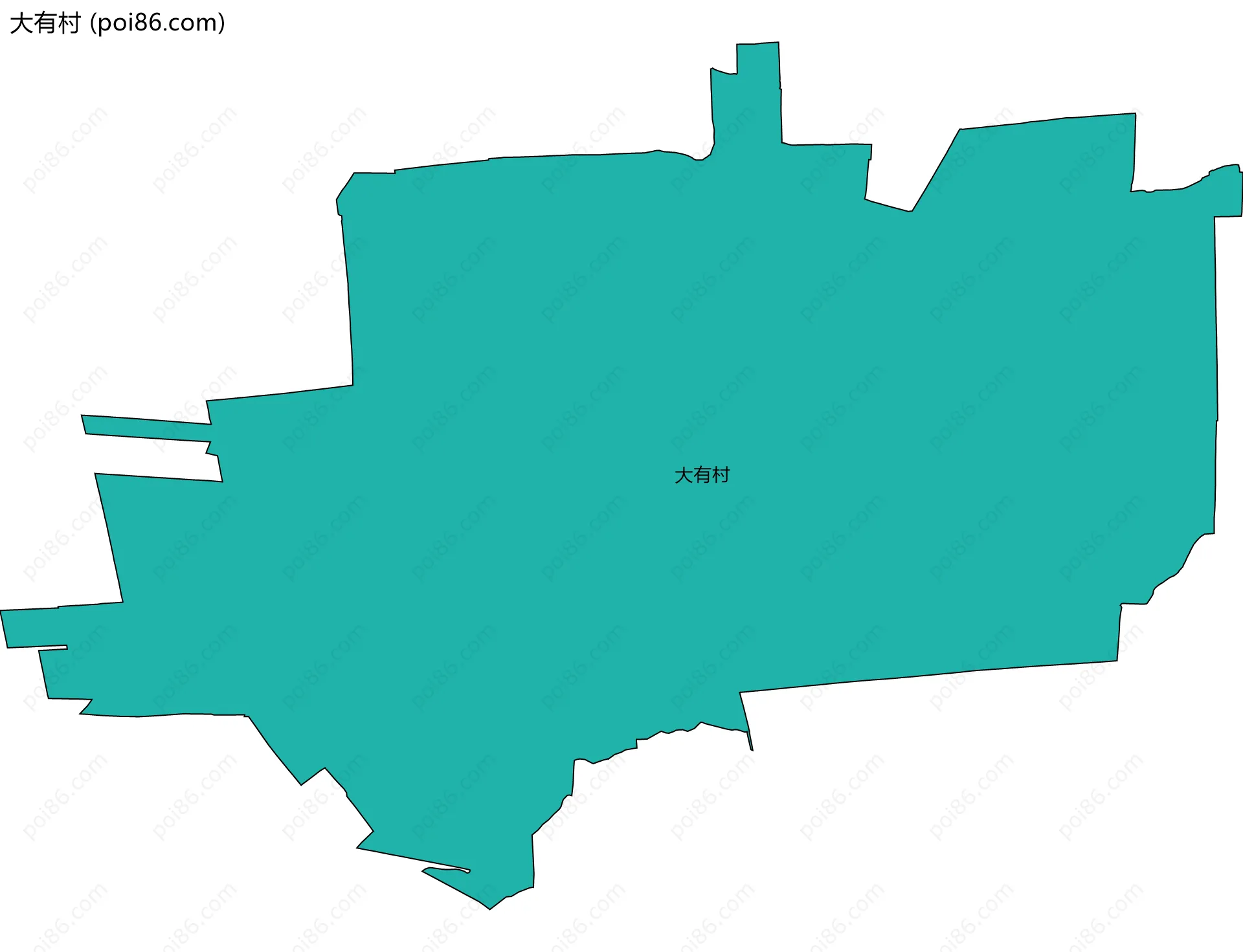 大有村边界地图