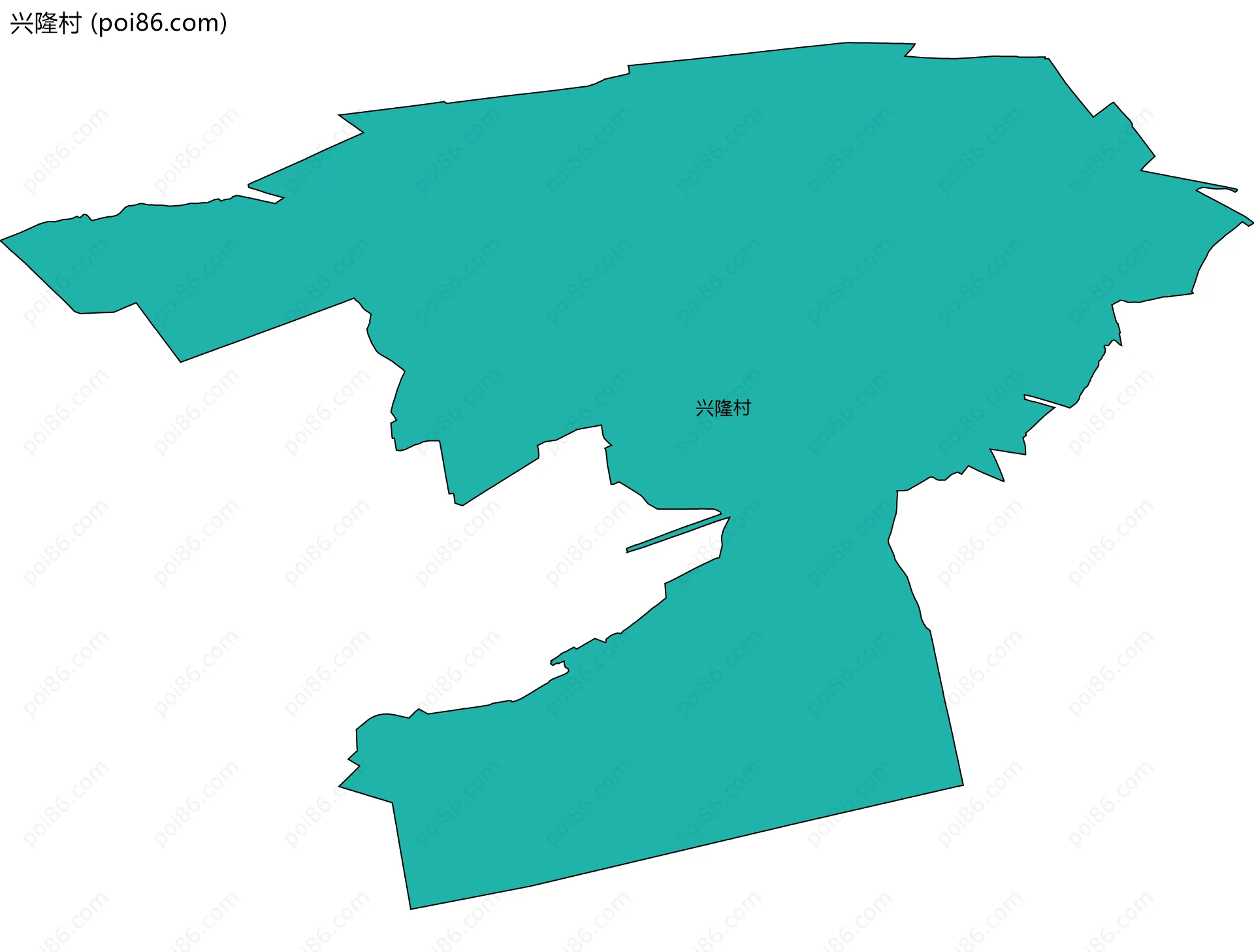 兴隆村边界地图
