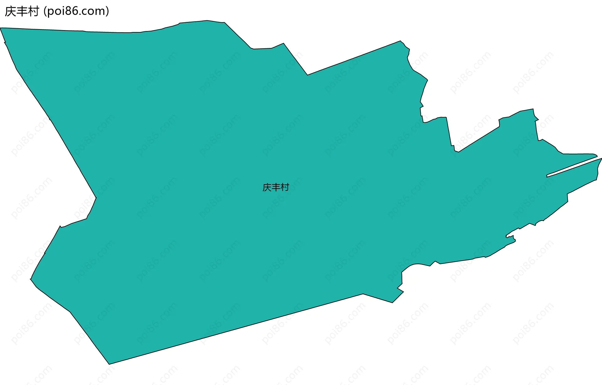 庆丰村边界地图