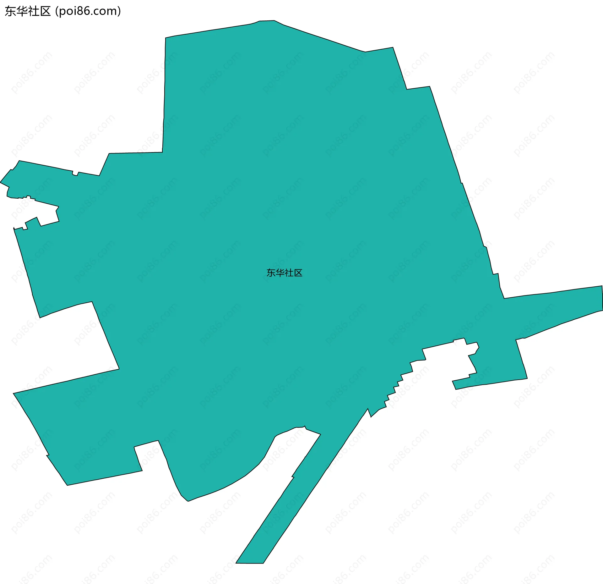 东华社区边界地图