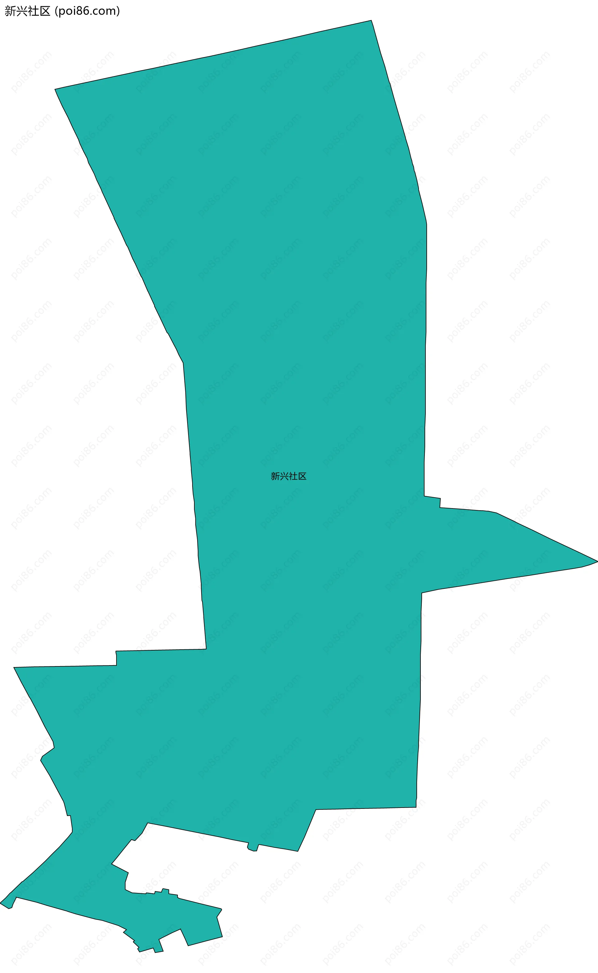 新兴社区边界地图