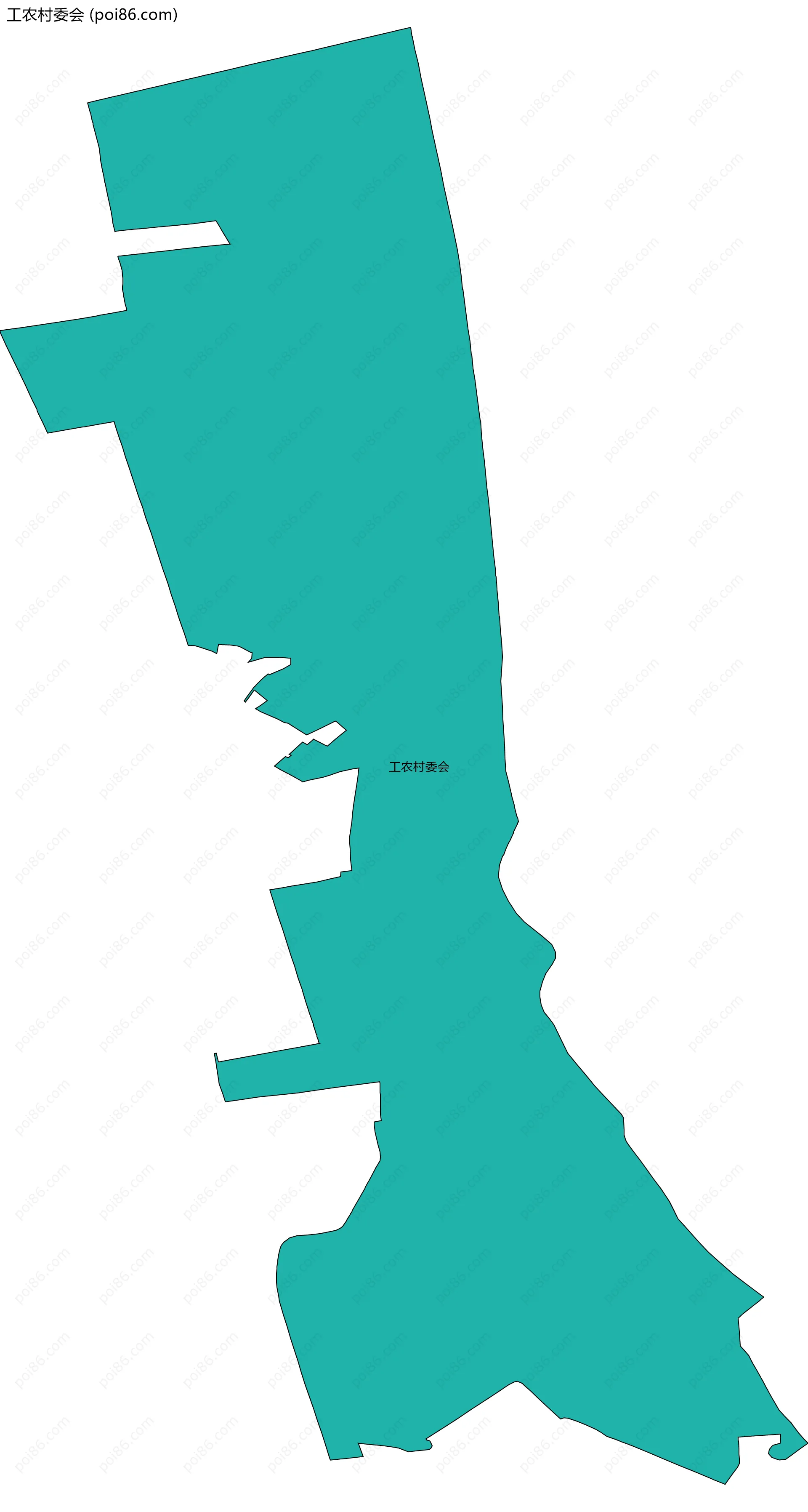 工农村委会边界地图