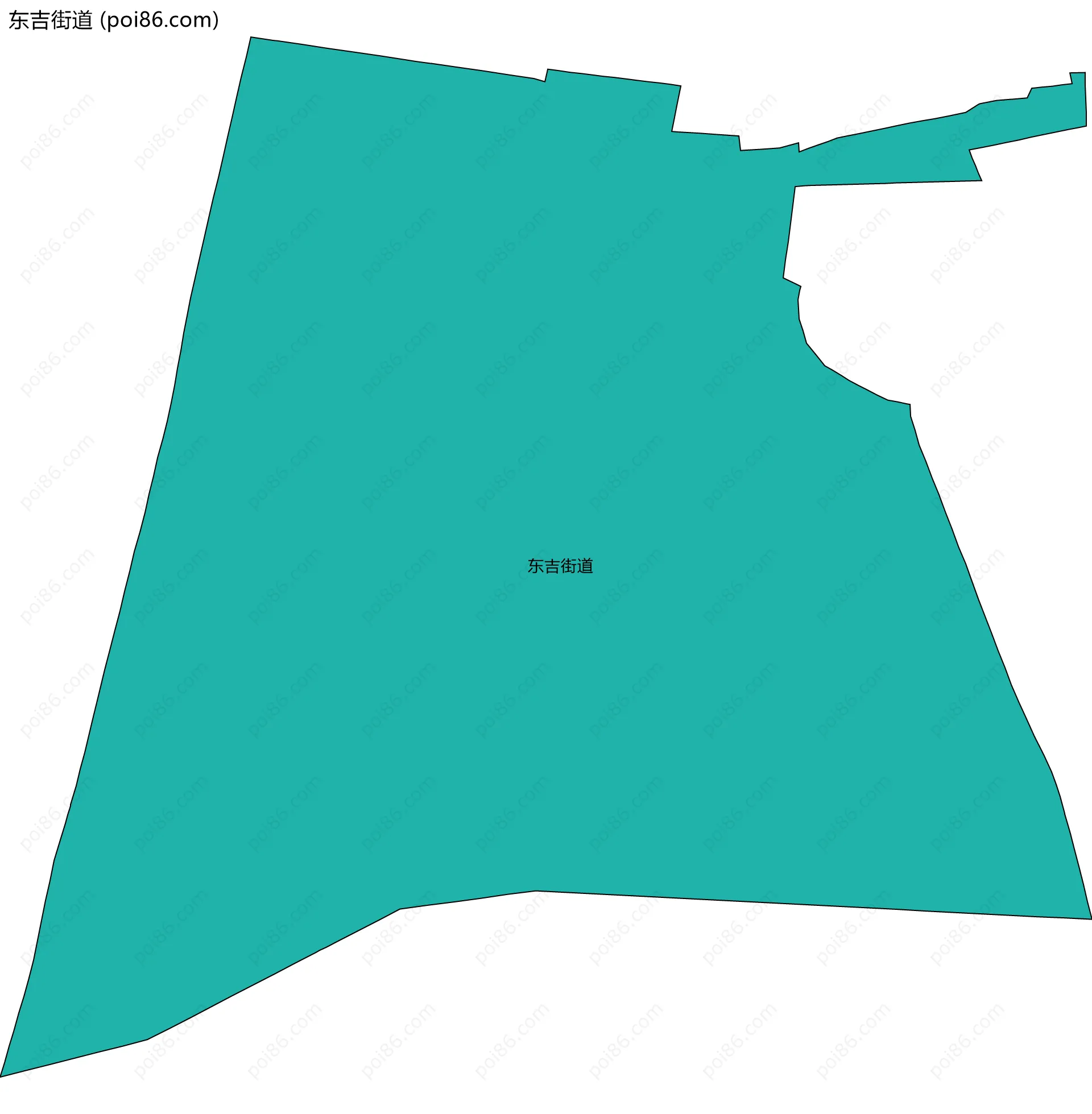 东吉街道边界地图