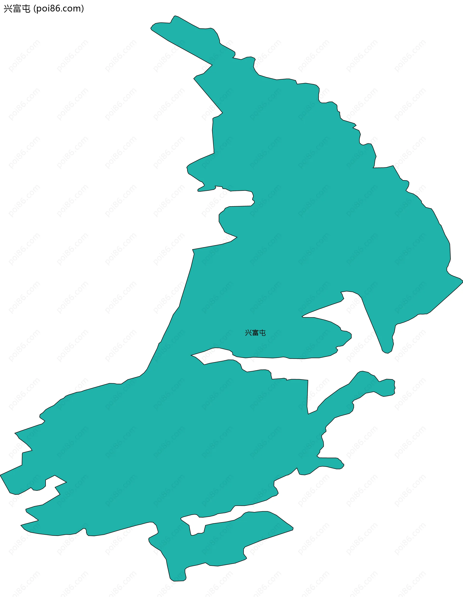 兴富屯边界地图