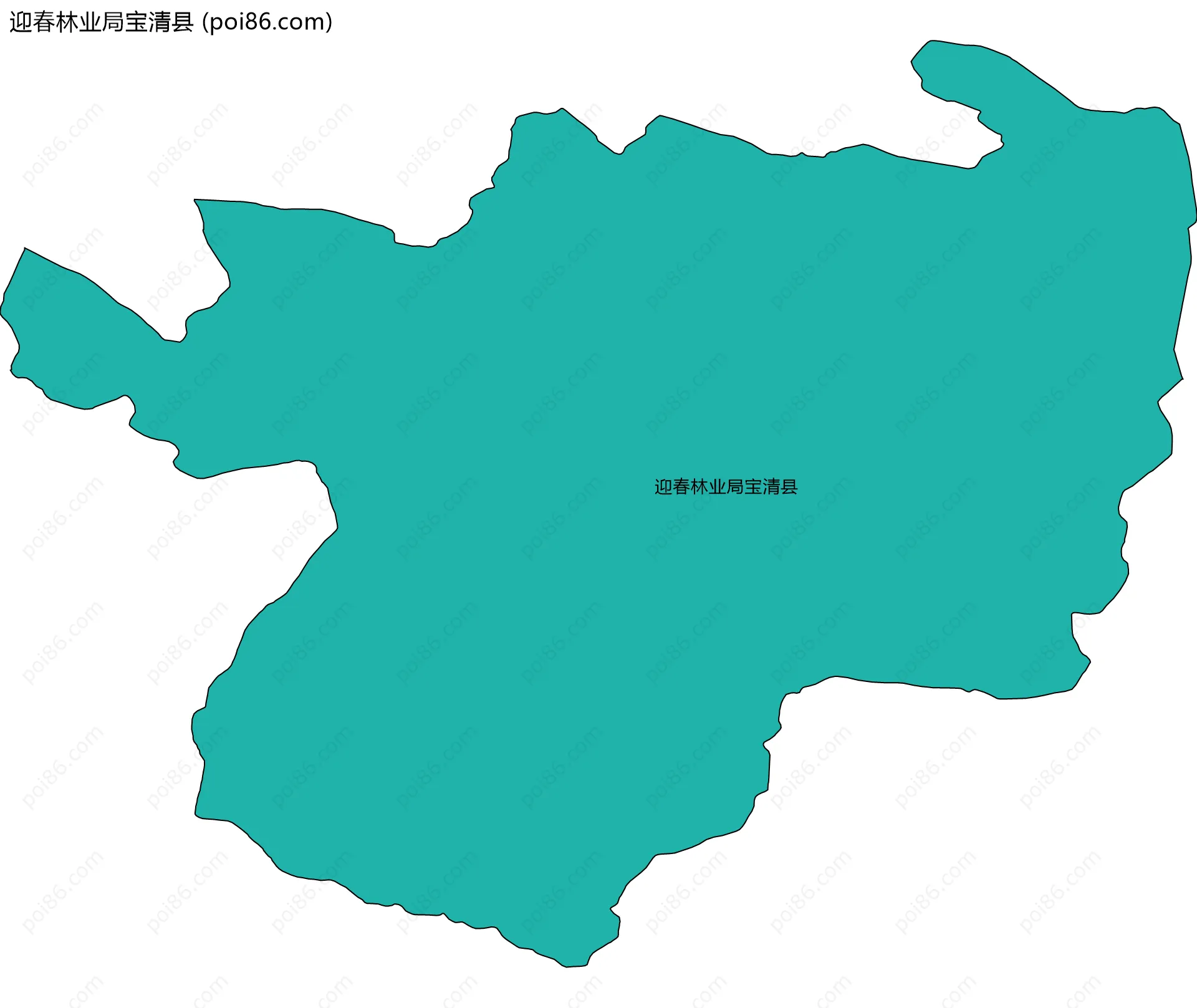 迎春林业局宝清县边界地图