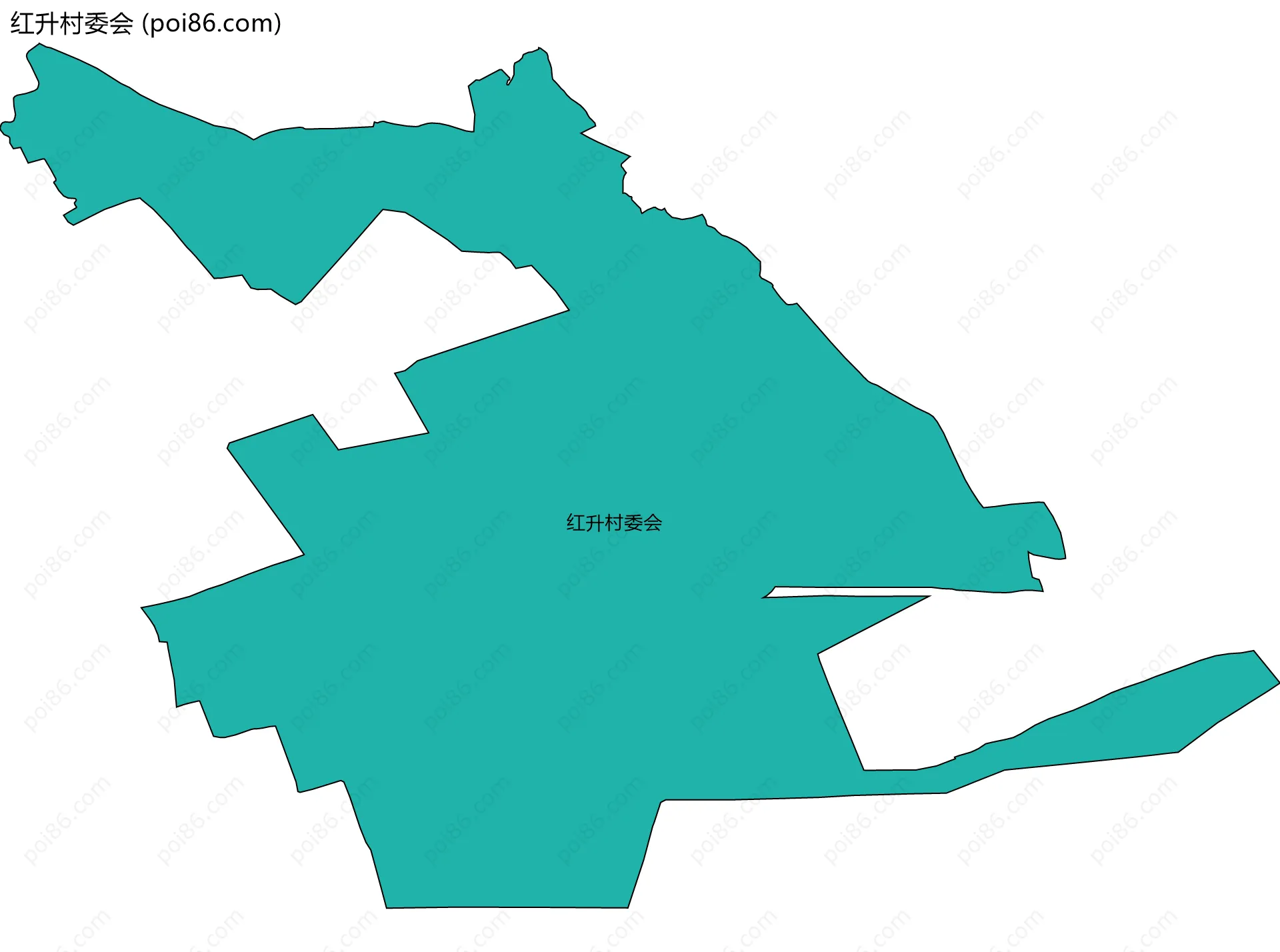 红升村委会边界地图