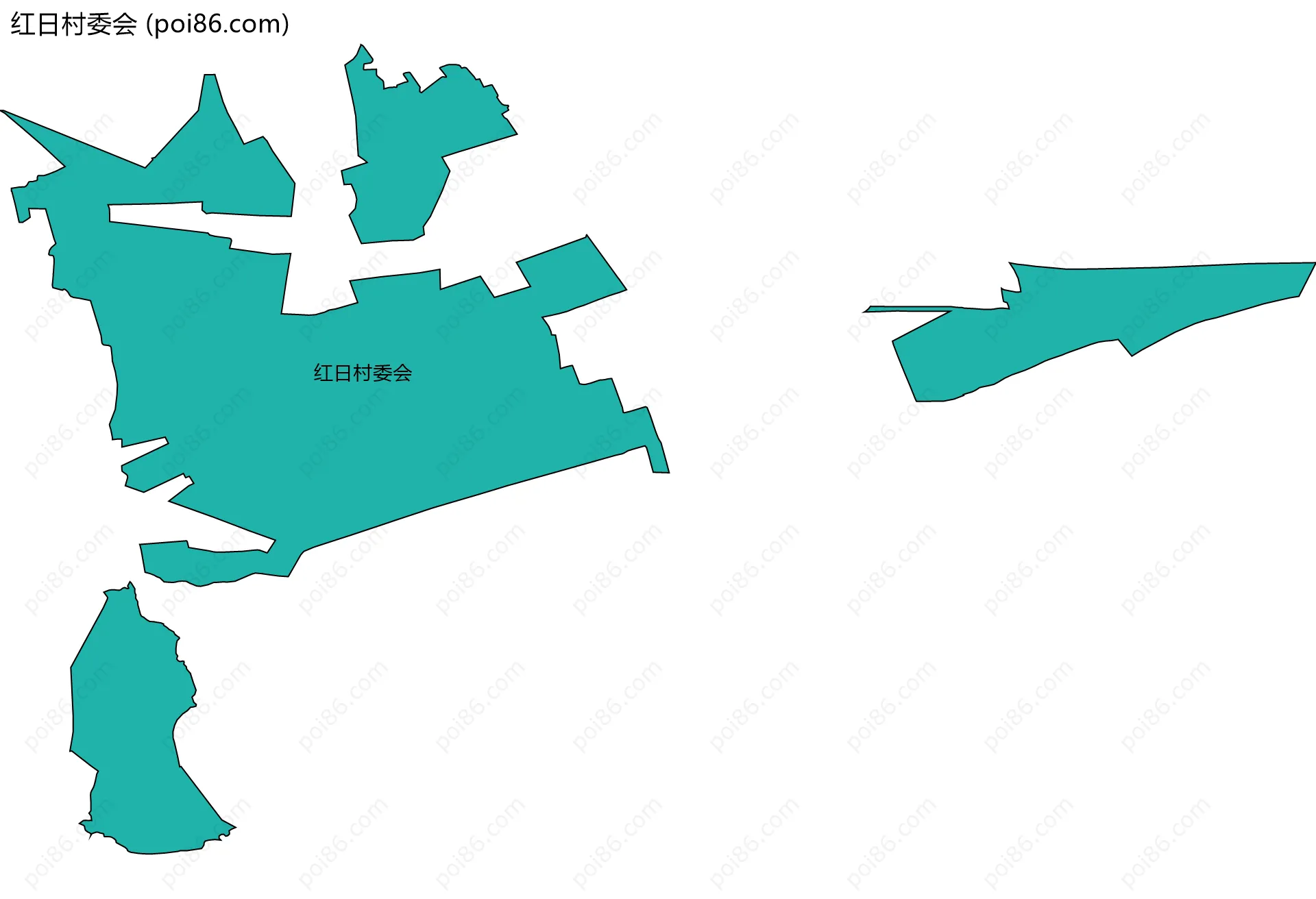 红日村委会边界地图