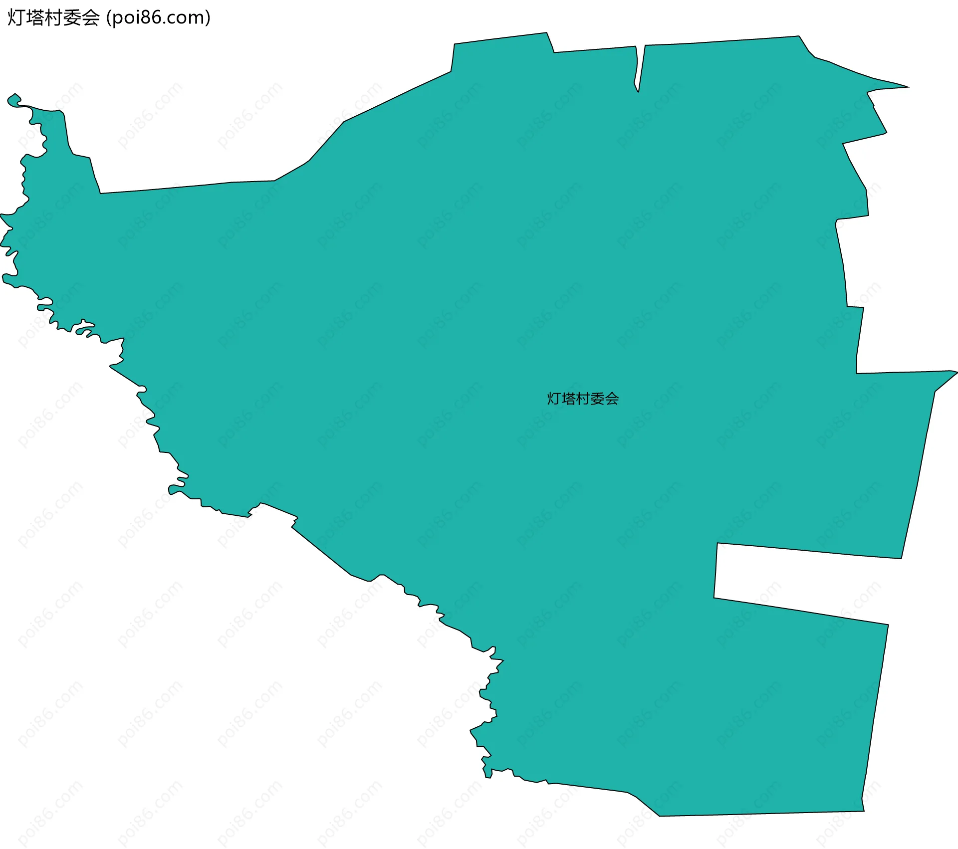 灯塔村委会边界地图