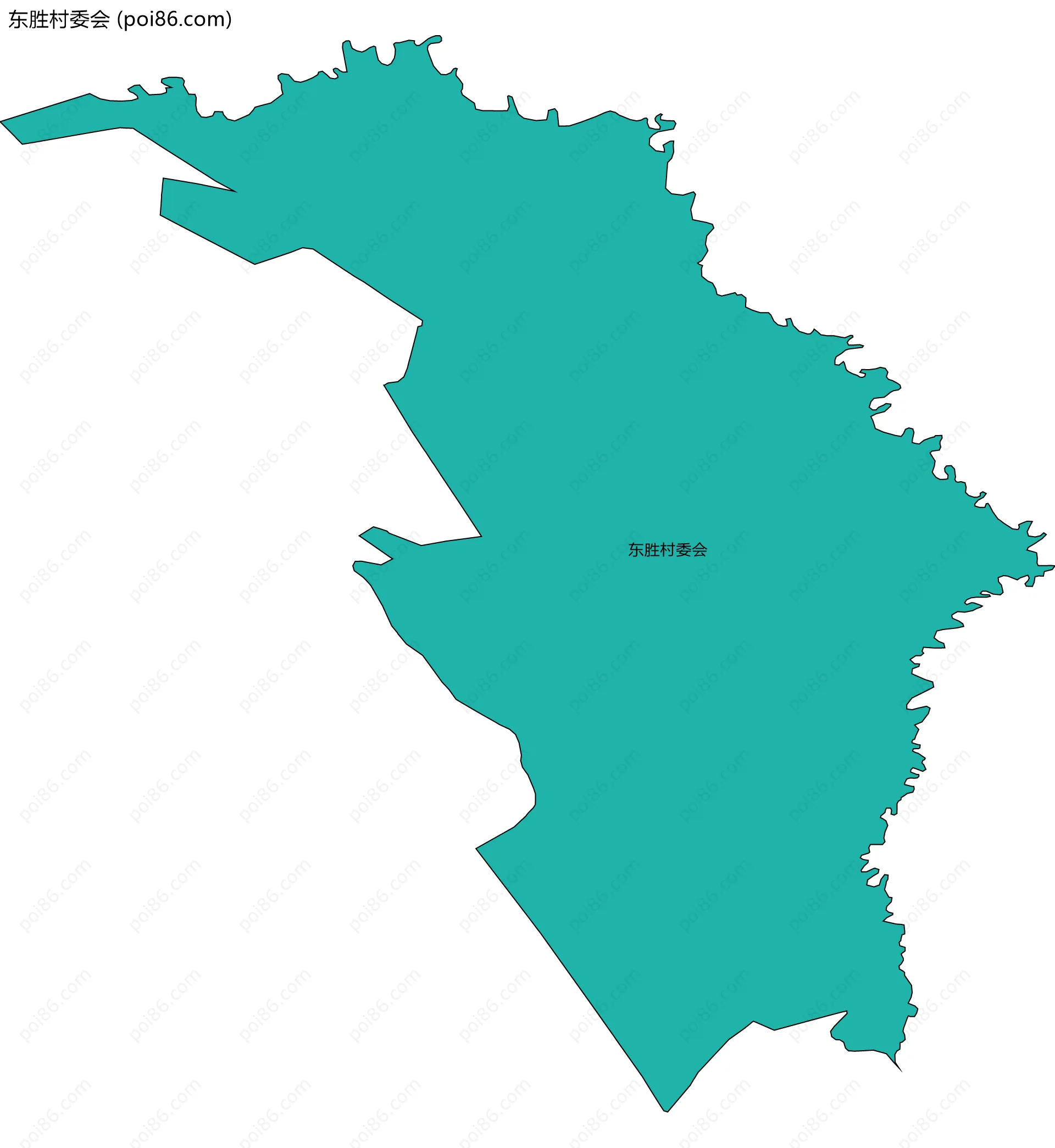 东胜村委会边界地图