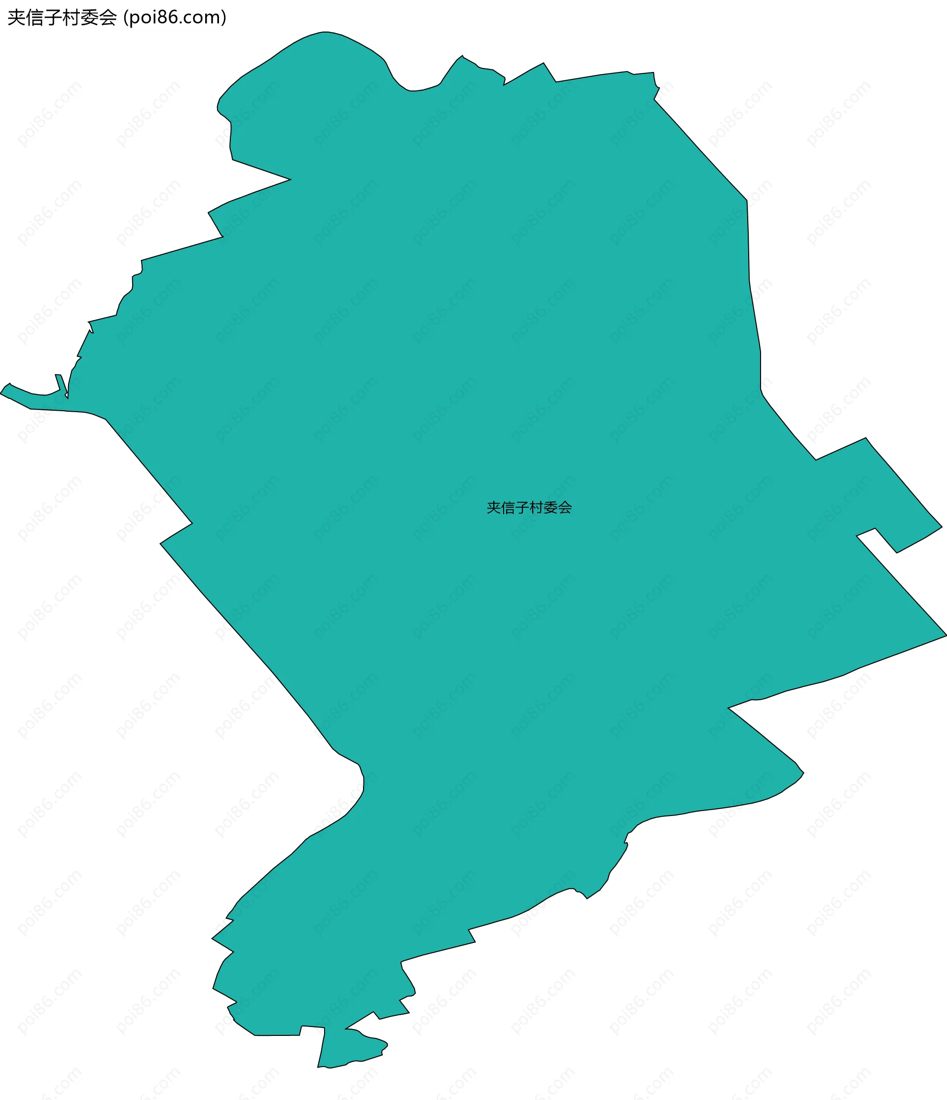 夹信子村委会边界地图