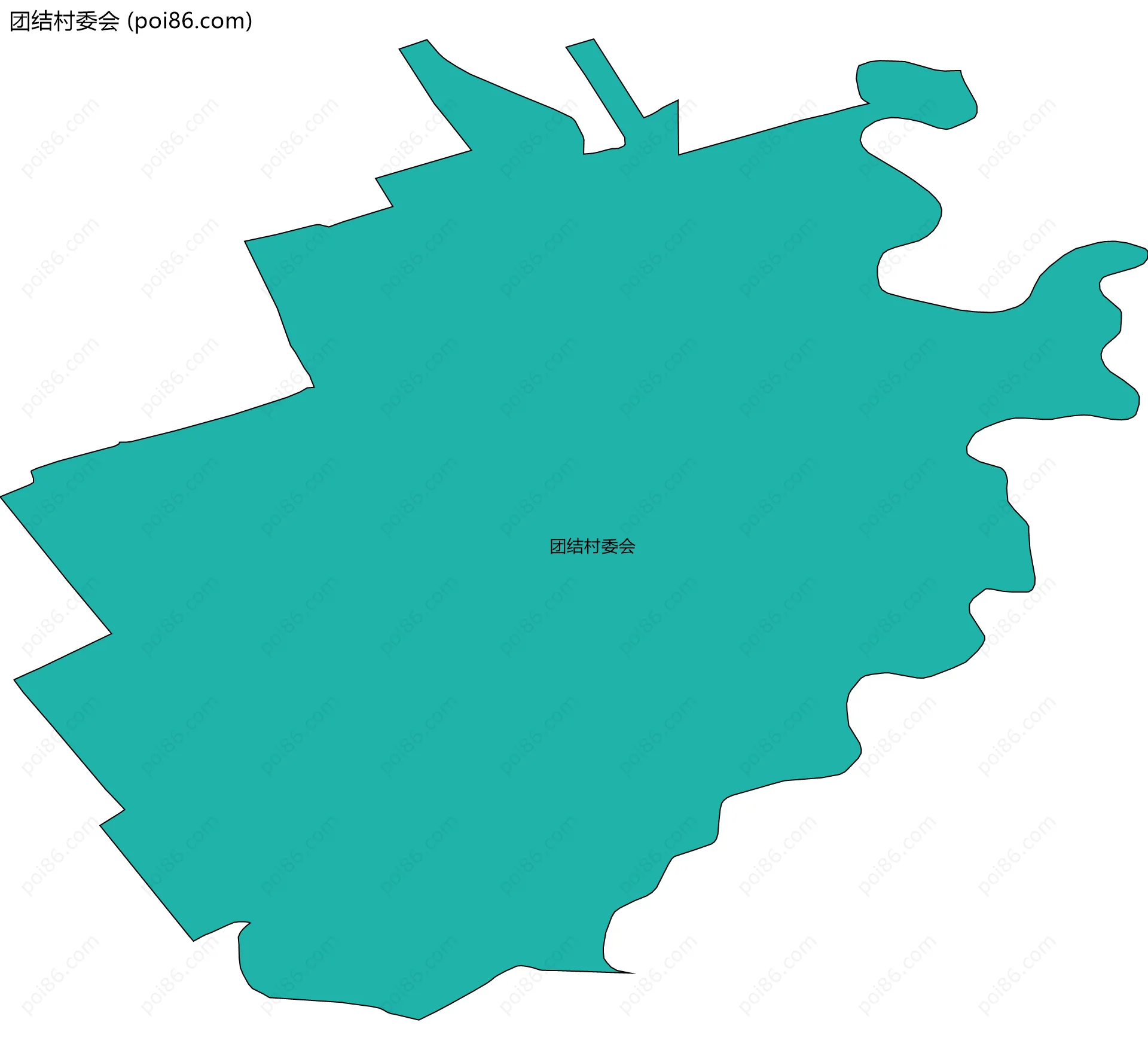团结村委会边界地图