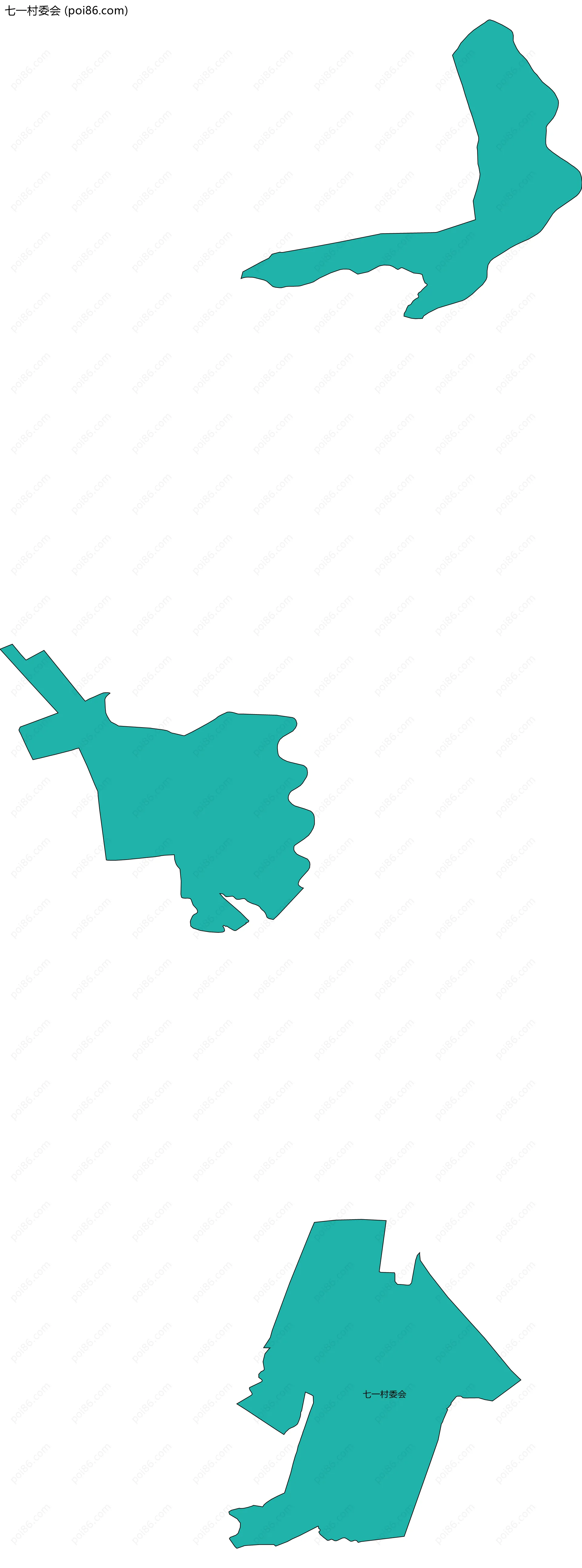 七一村委会边界地图