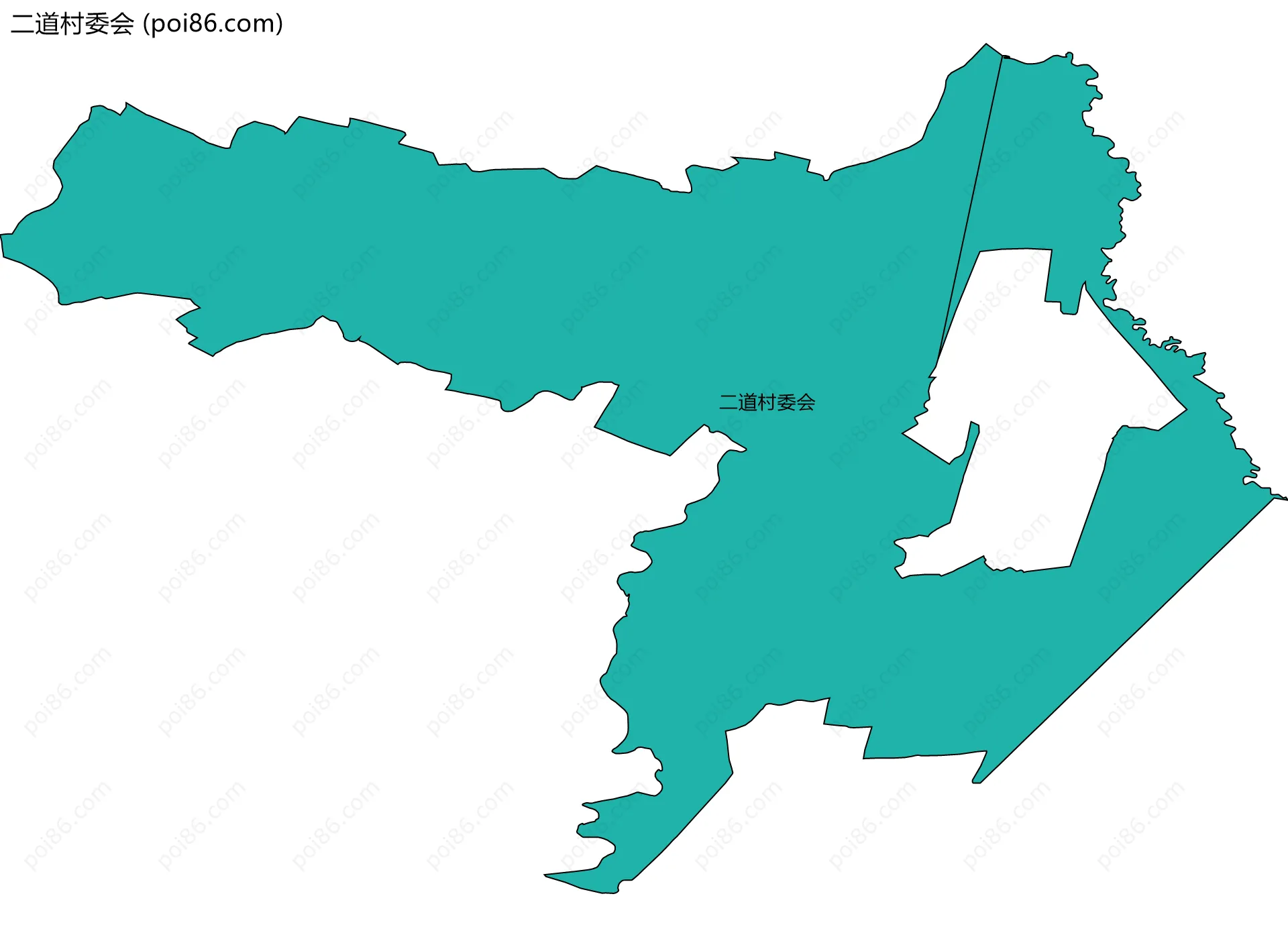 二道村委会边界地图