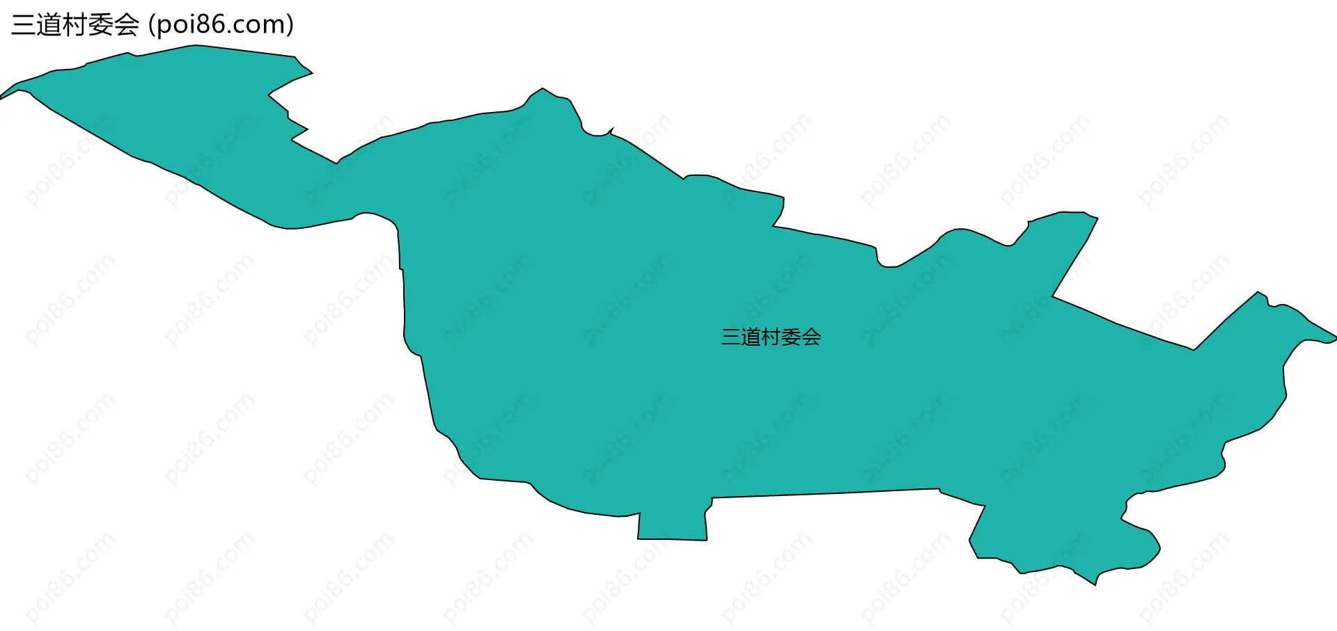 三道村委会边界地图