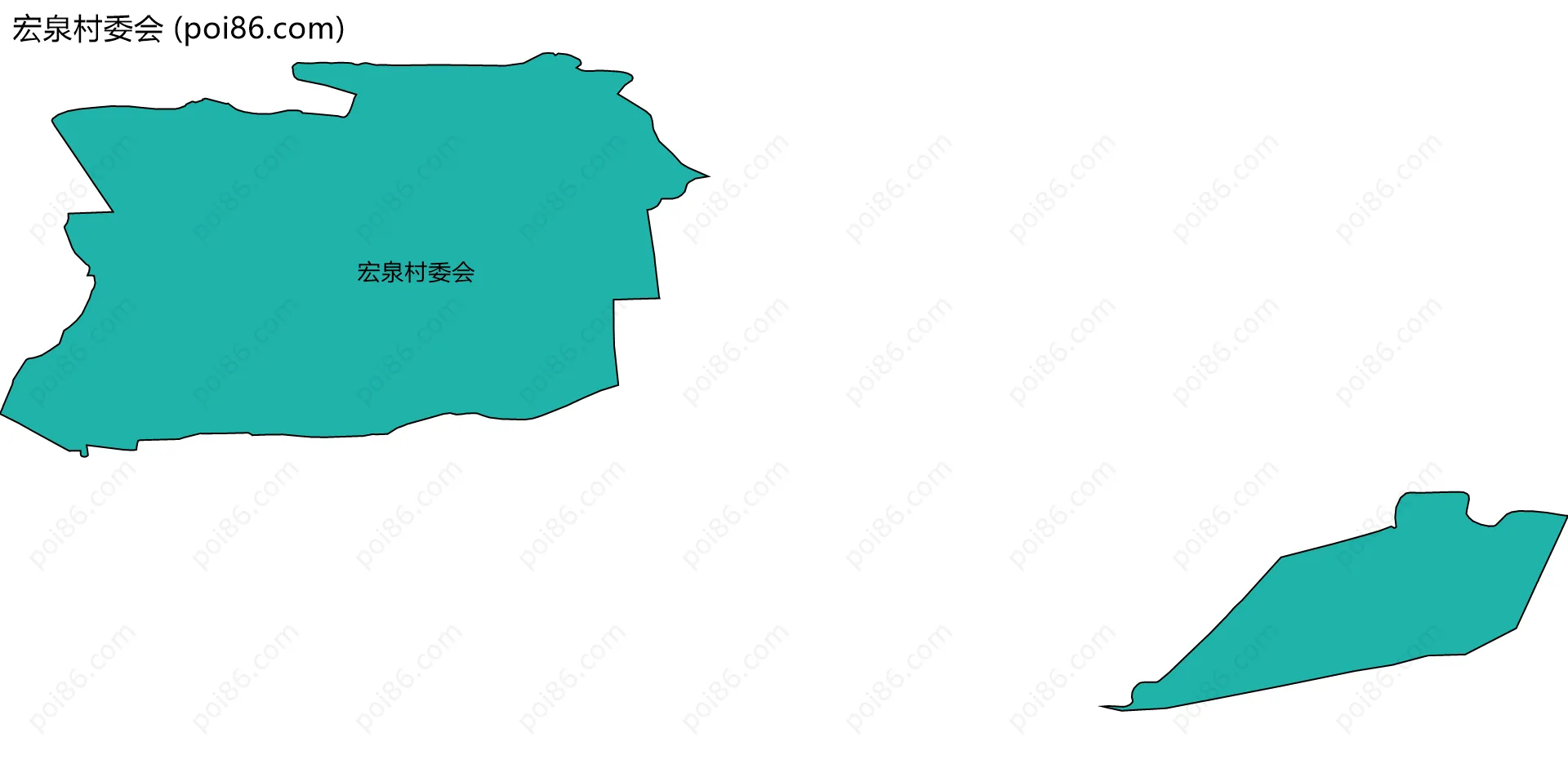 宏泉村委会边界地图