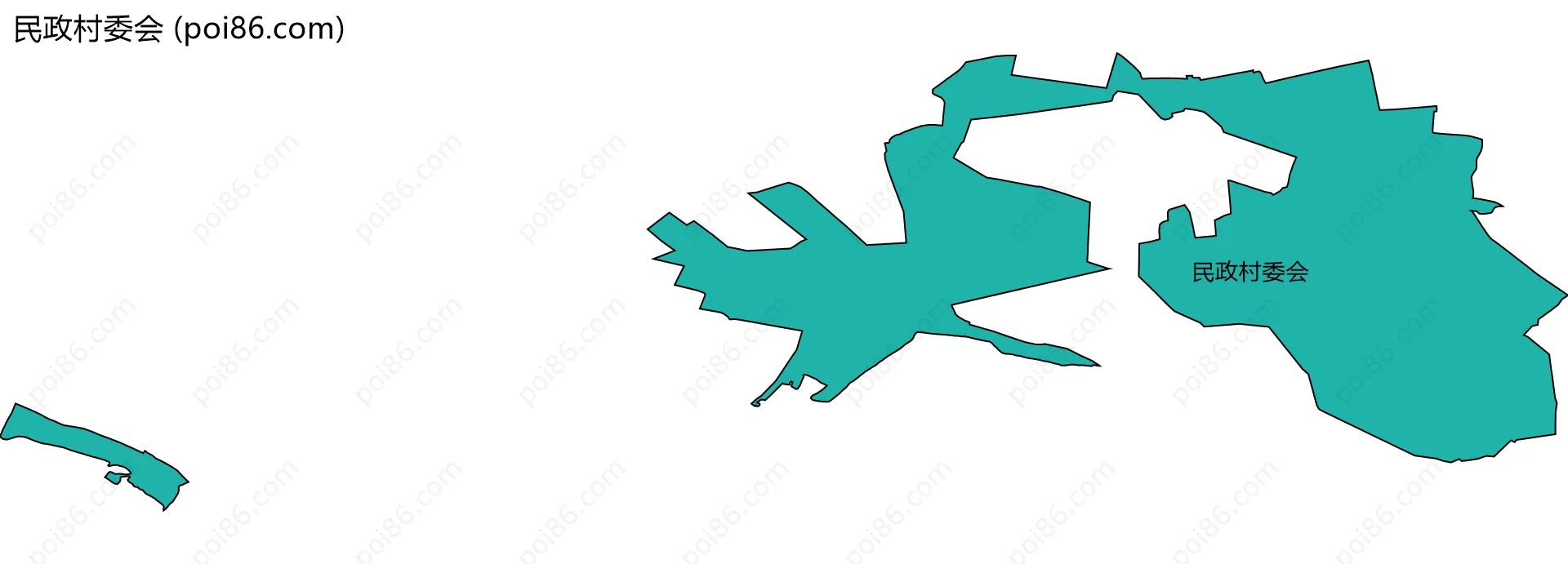 民政村委会边界地图