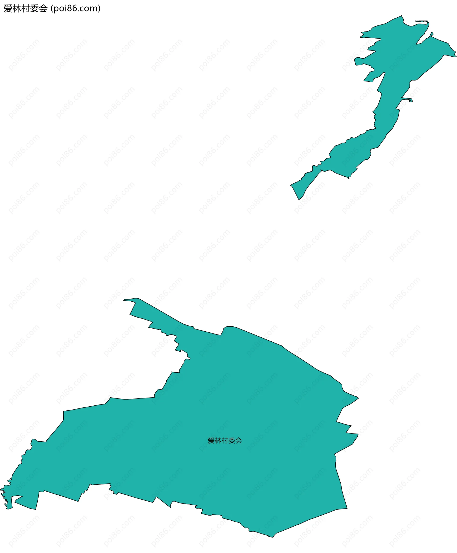 爱林村委会边界地图