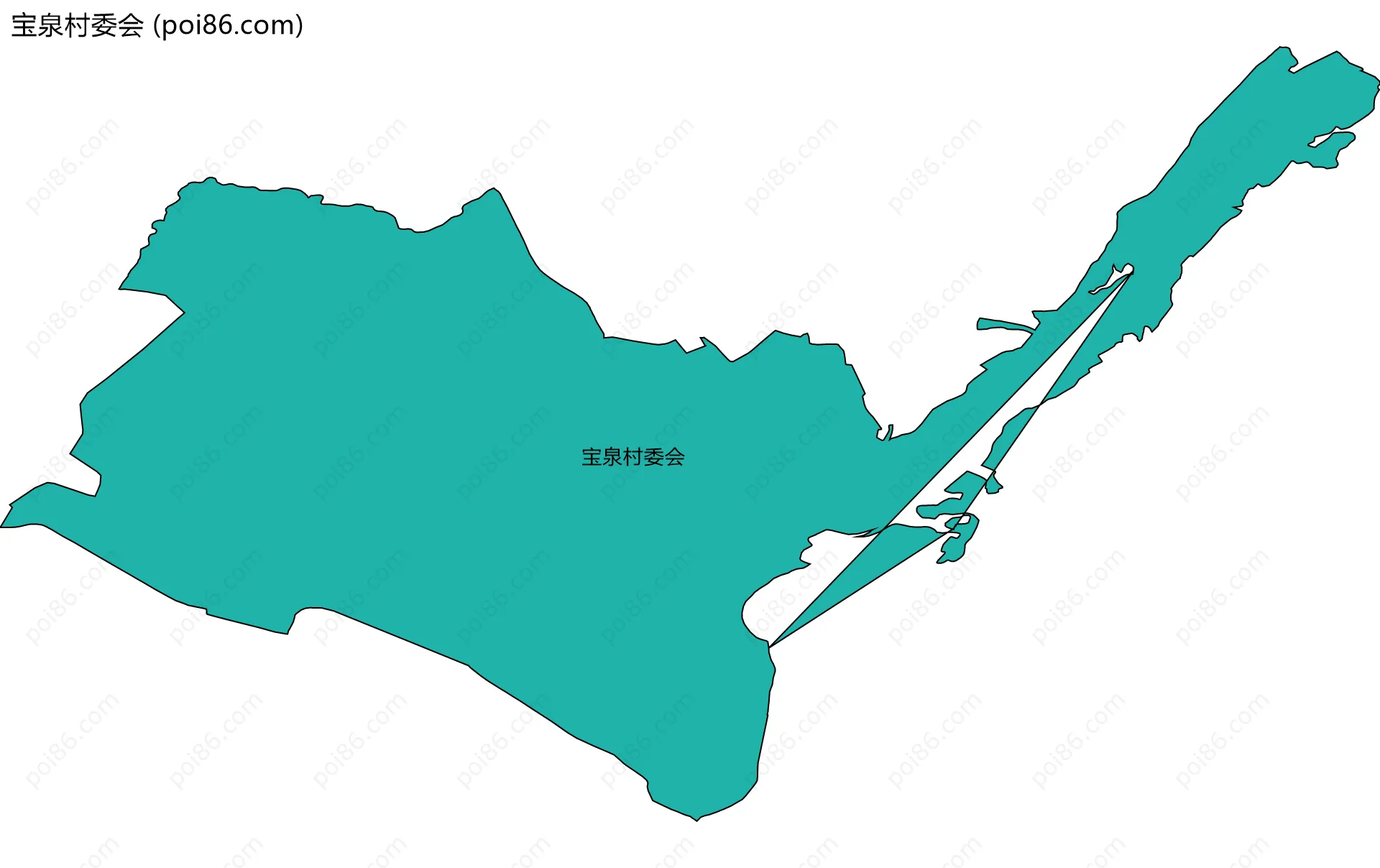 宝泉村委会边界地图