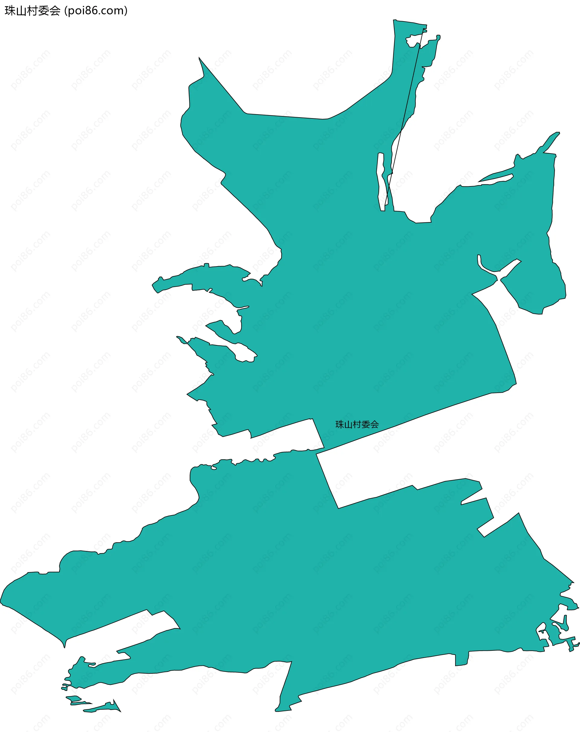珠山村委会边界地图