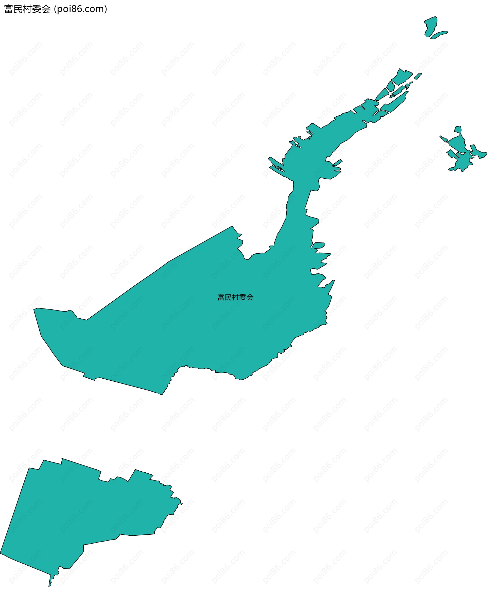 富民村委会边界地图