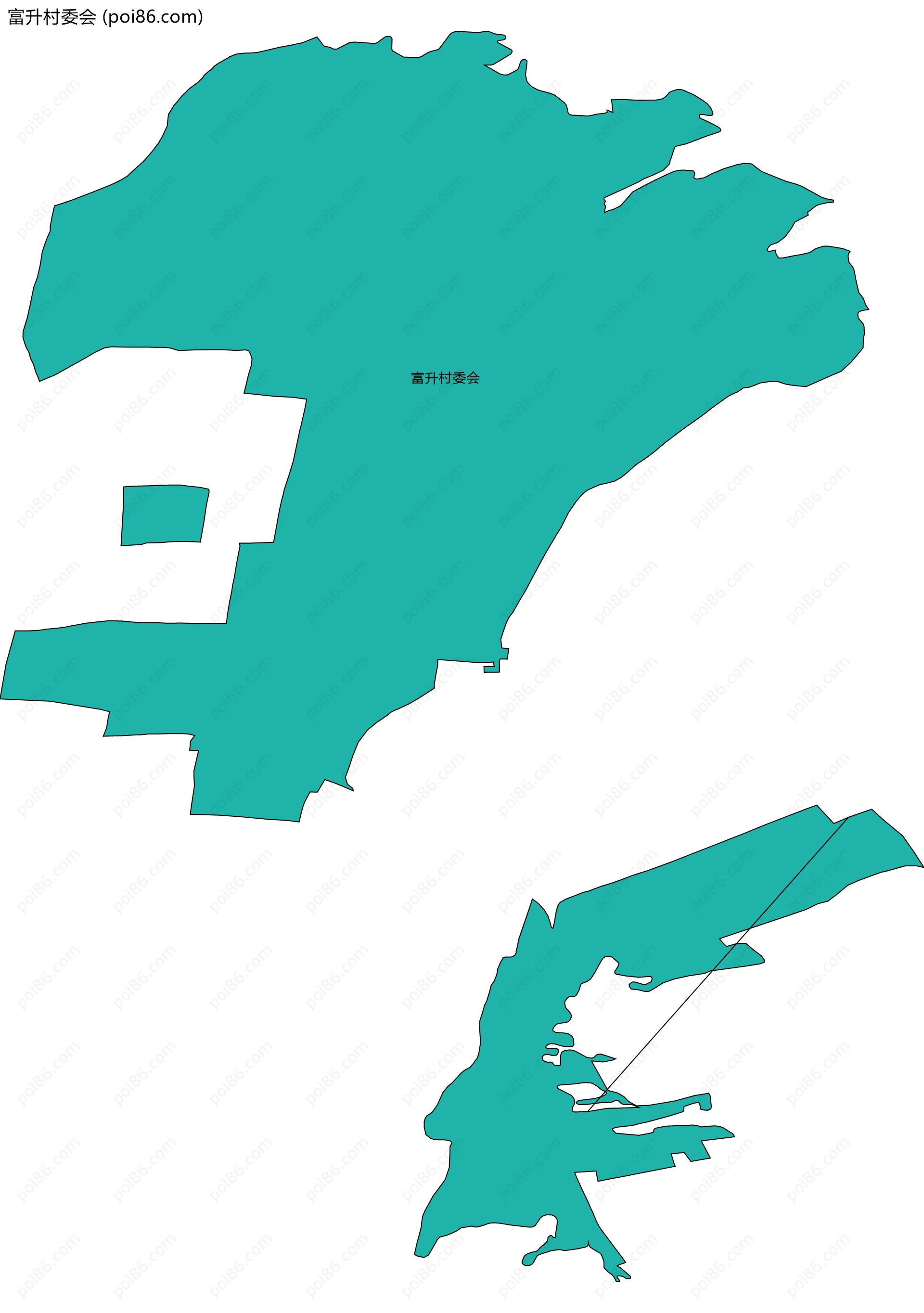 富升村委会边界地图