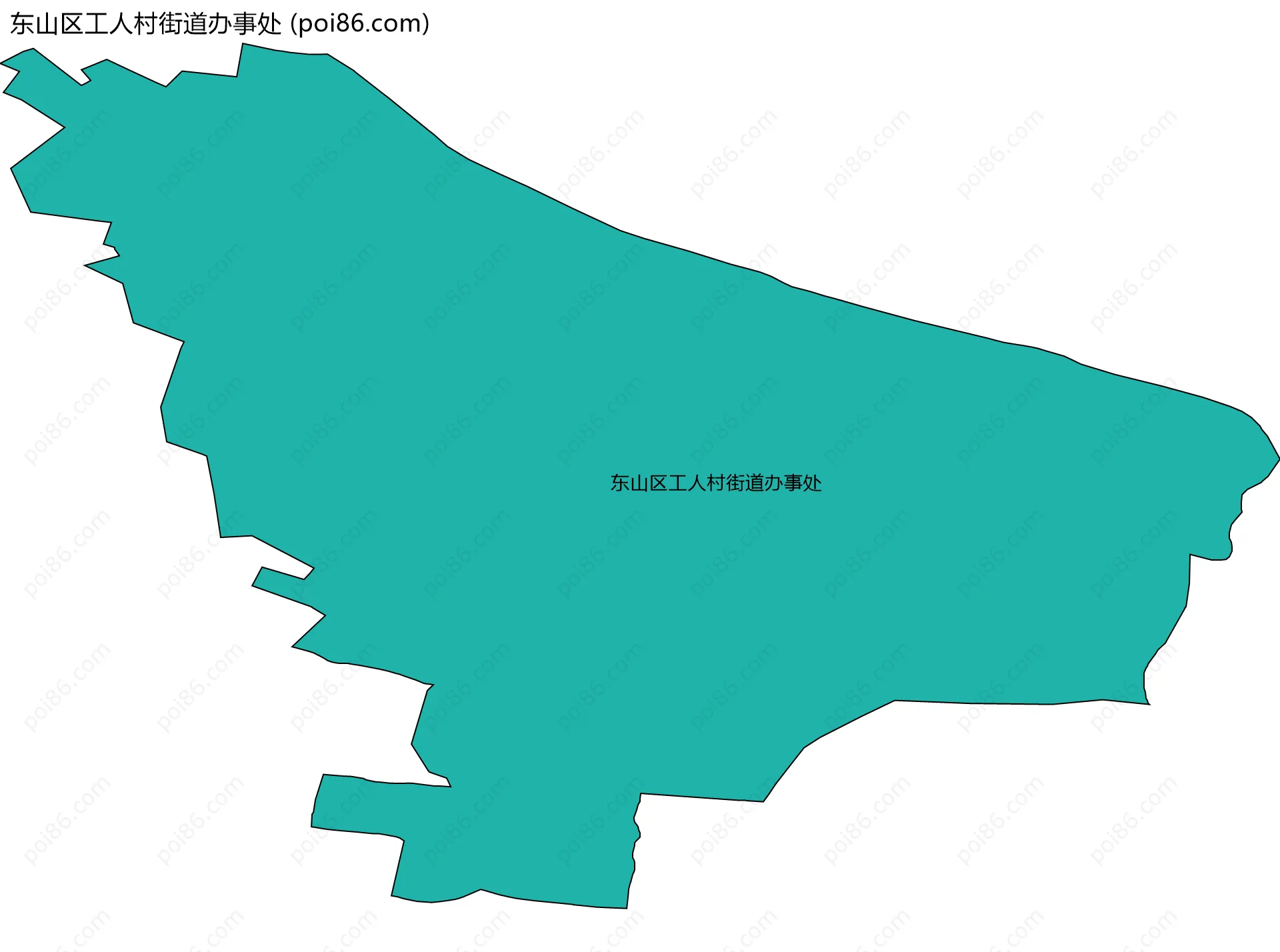 东山区工人村街道办事处边界地图