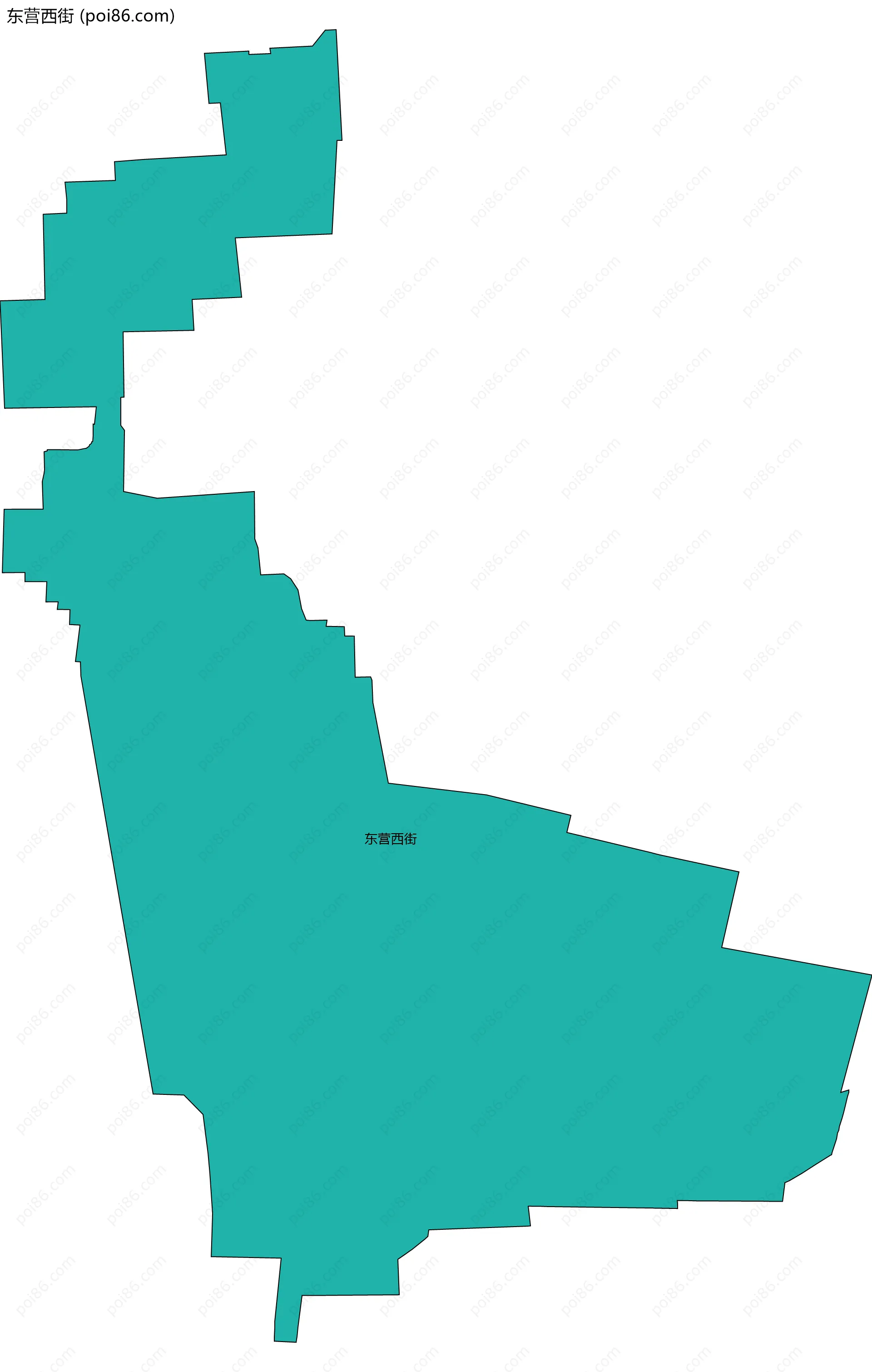 东营西街边界地图