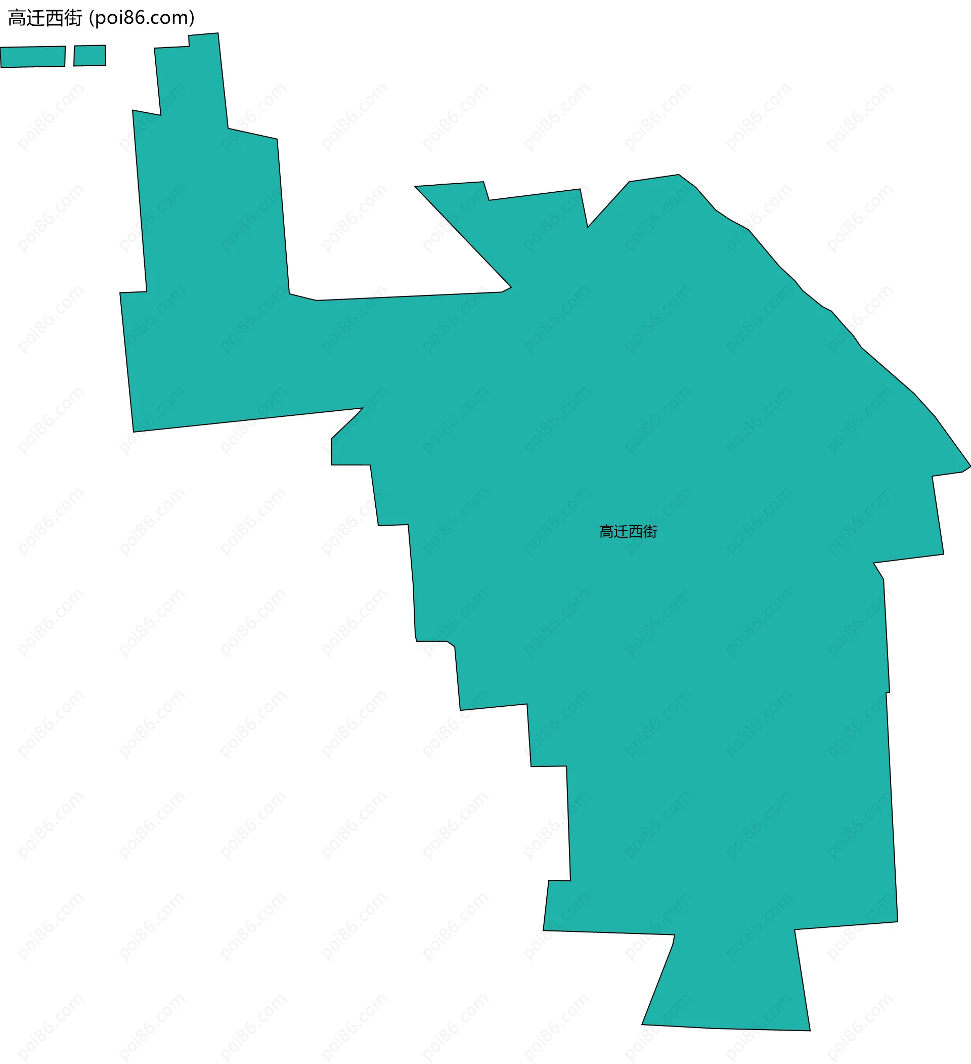 高迁西街边界地图