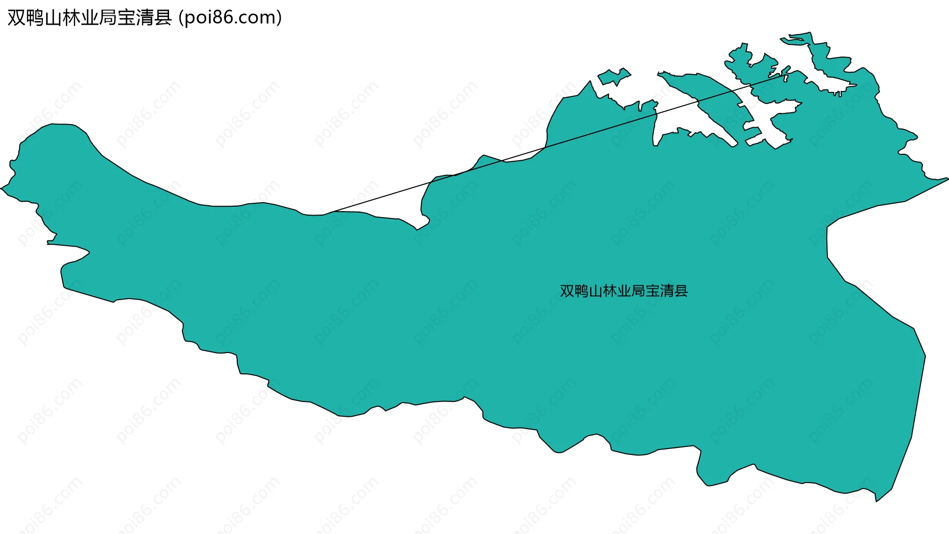 双鸭山林业局宝清县边界地图