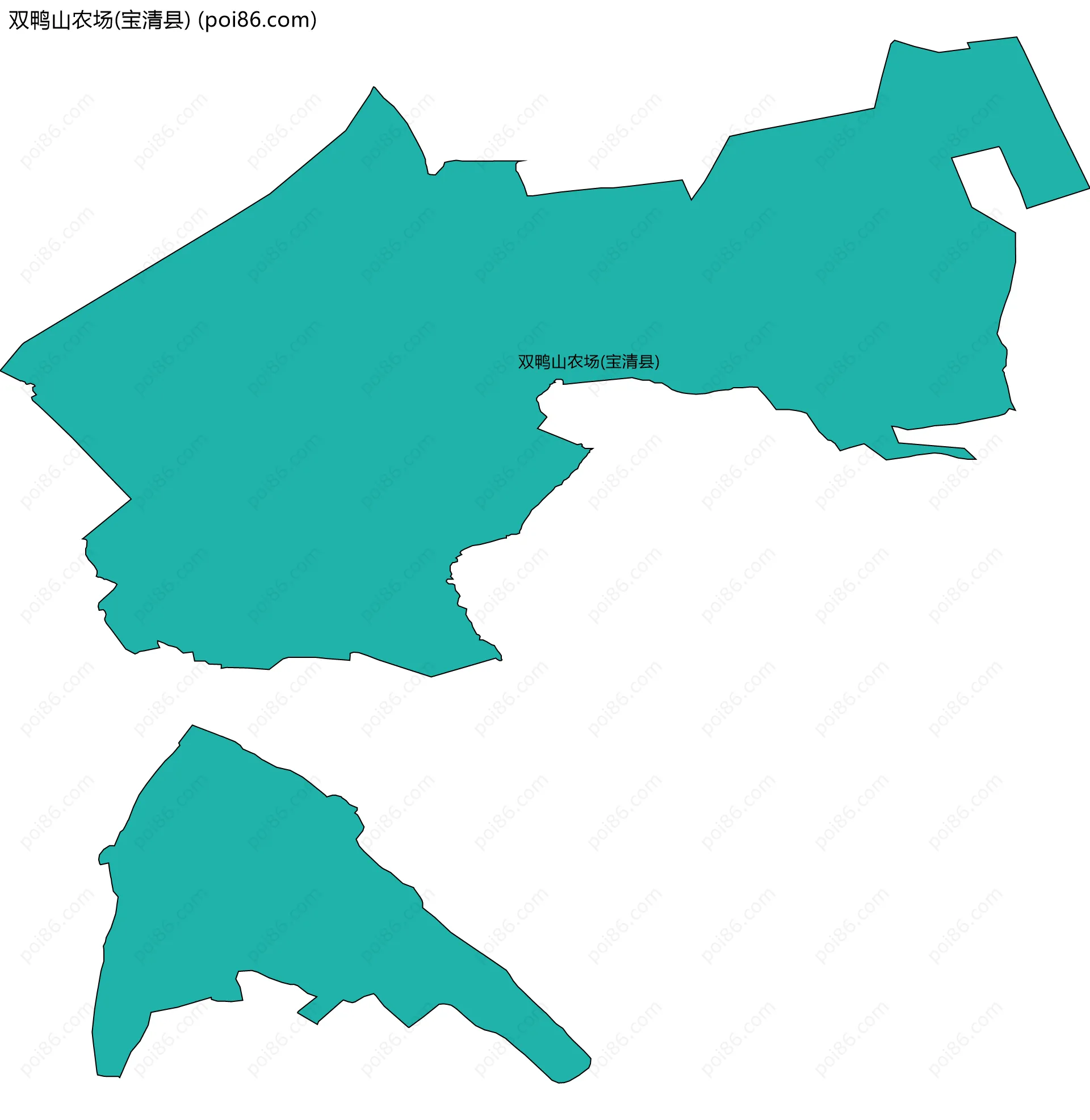 双鸭山农场(宝清县)边界地图