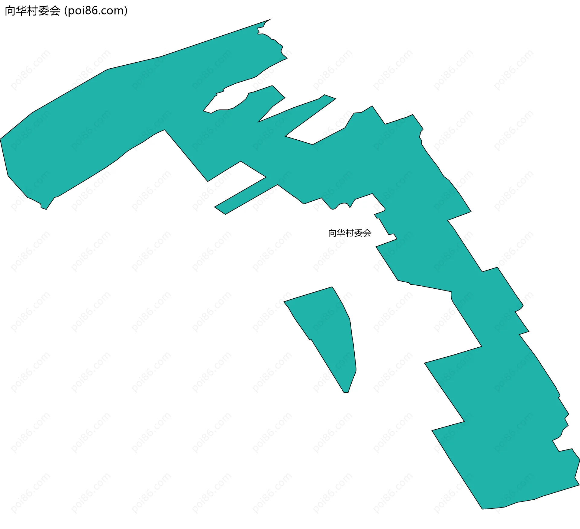 向华村委会边界地图