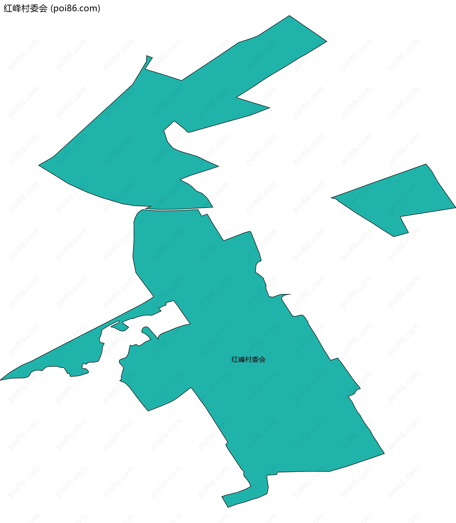 红峰村委会边界地图