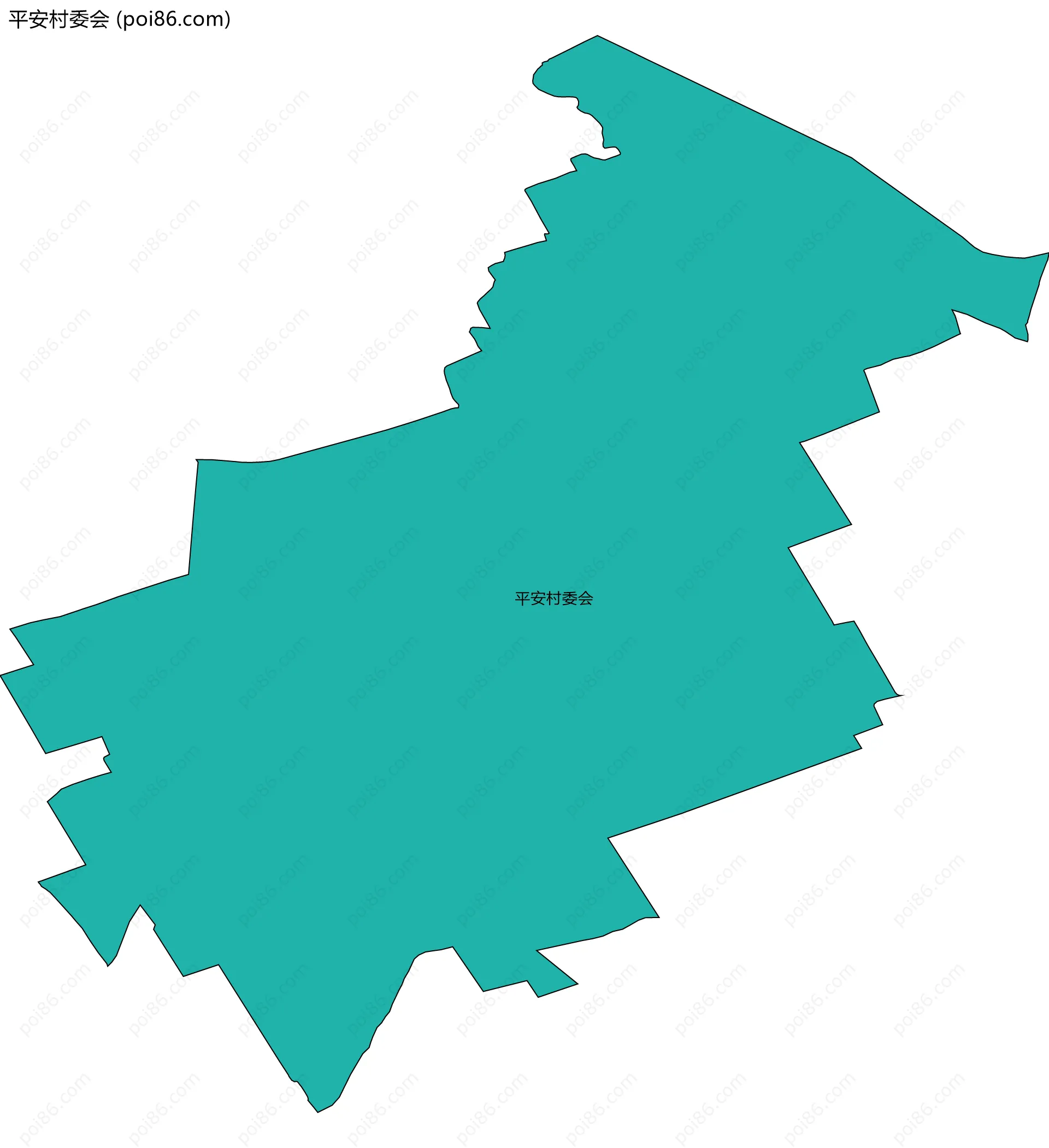 平安村委会边界地图