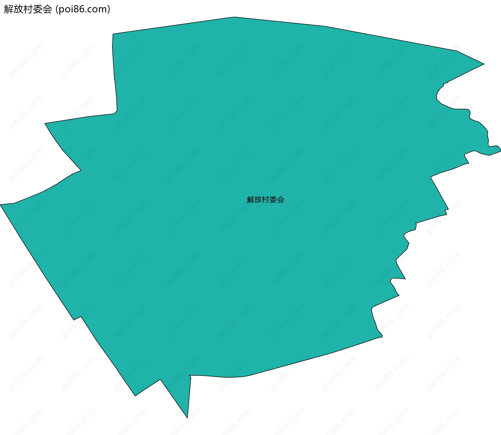 解放村委会边界地图
