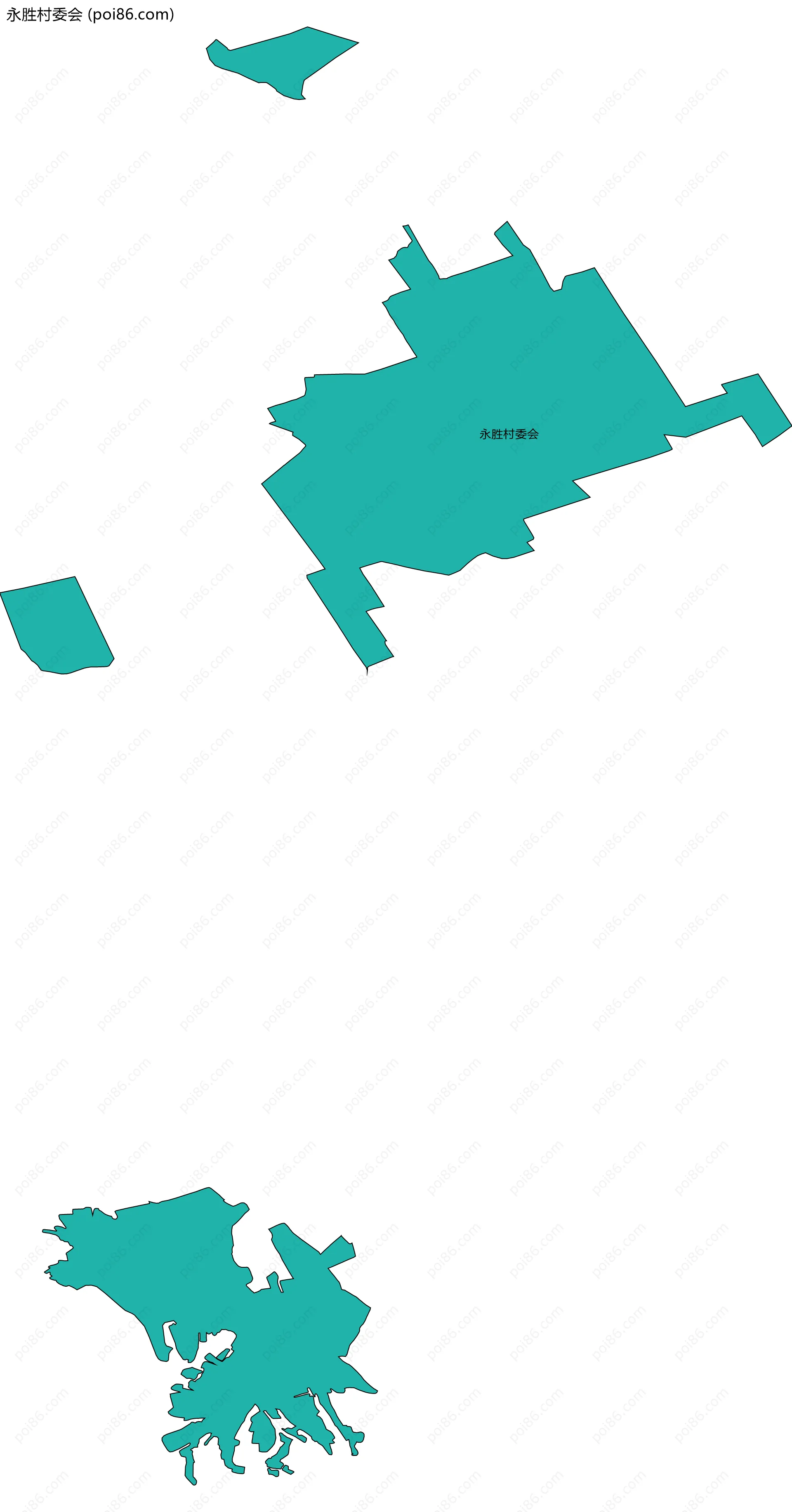 永胜村委会边界地图