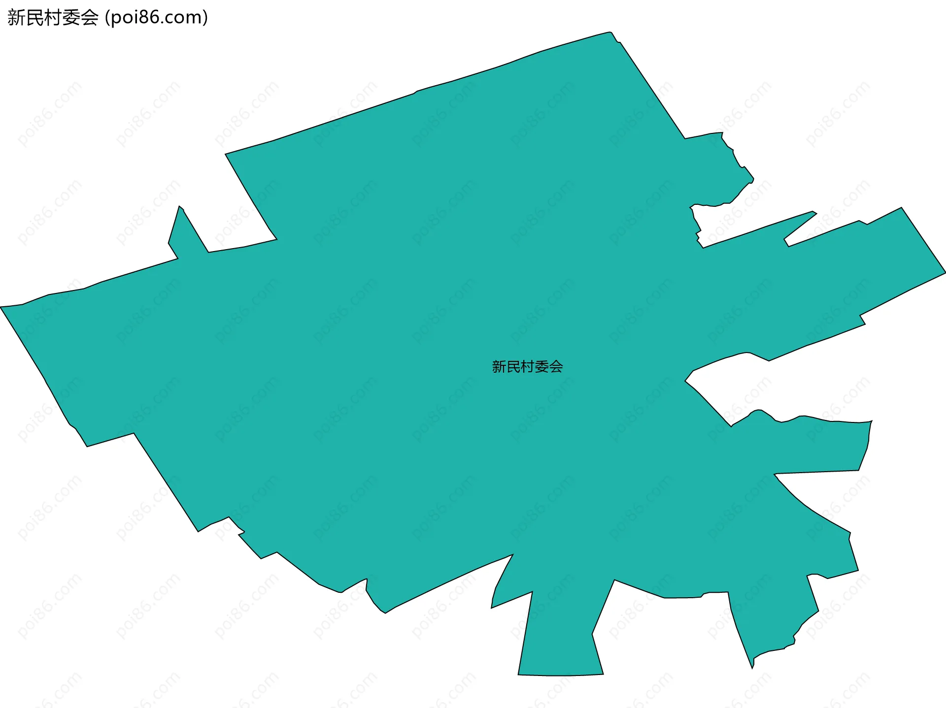 新民村委会边界地图