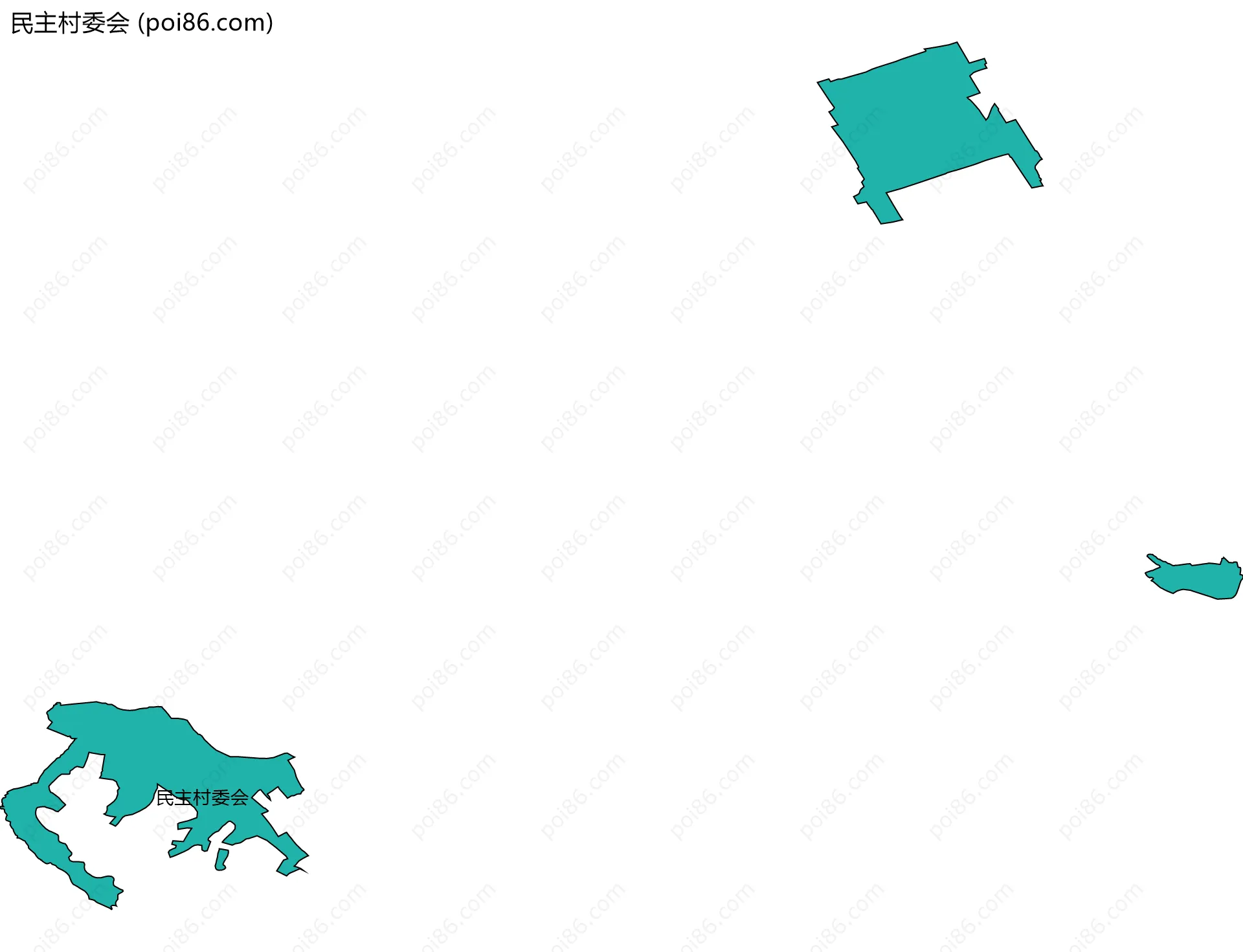民主村委会边界地图