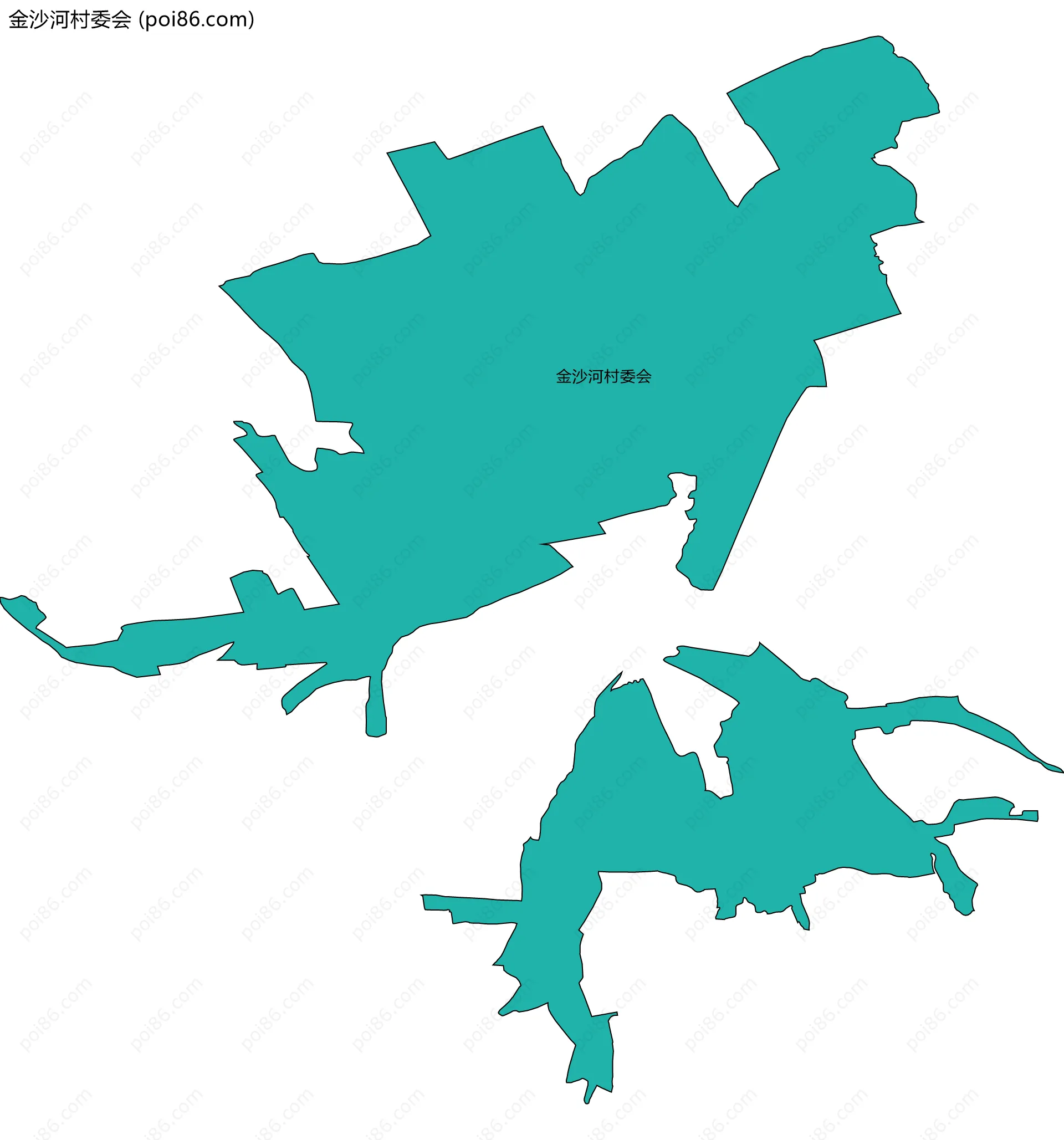 金沙河村委会边界地图